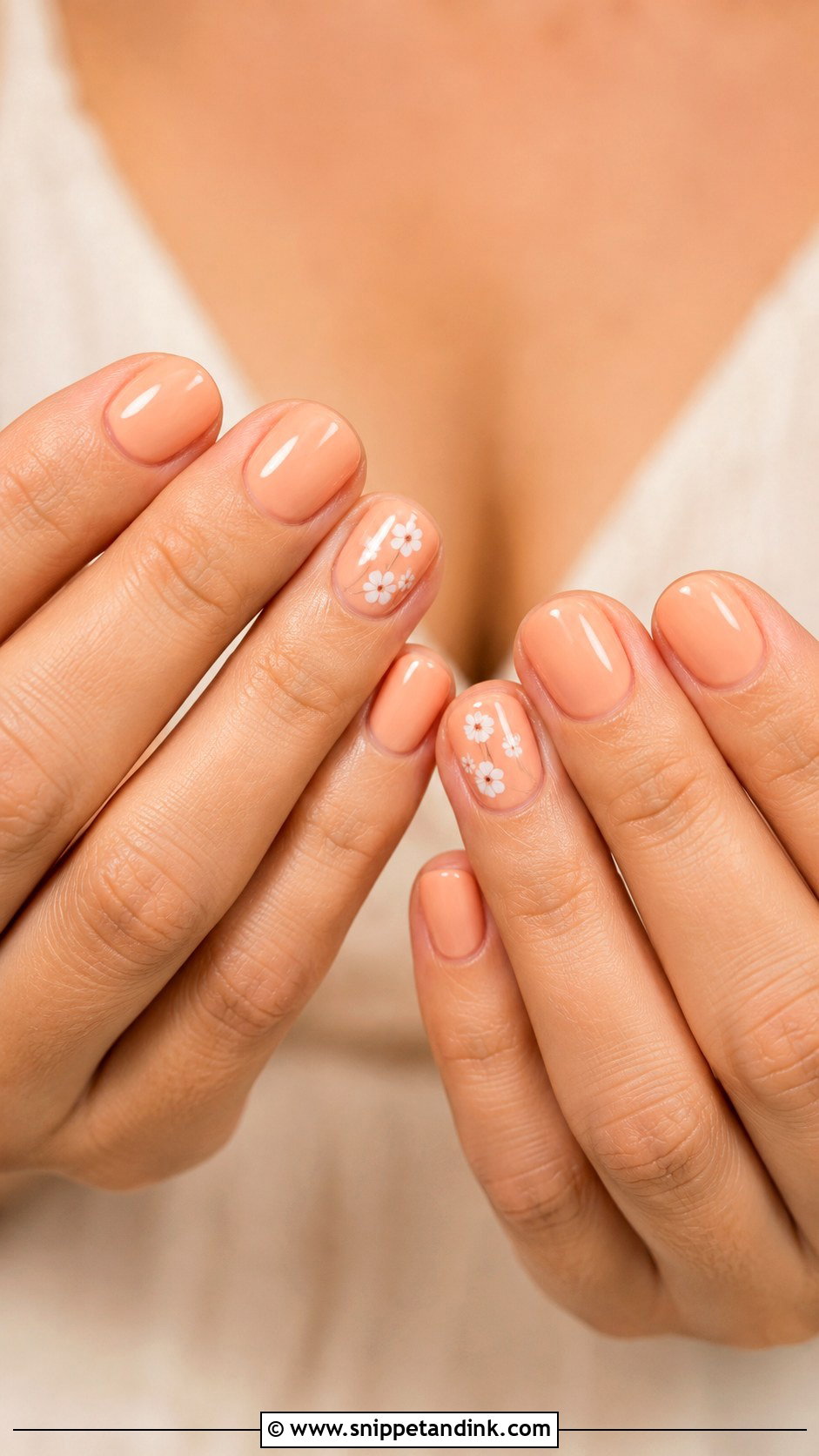 Peach Wedding Guest Nails - Snippet and Ink - 20 Cute Wedding Guest Nails