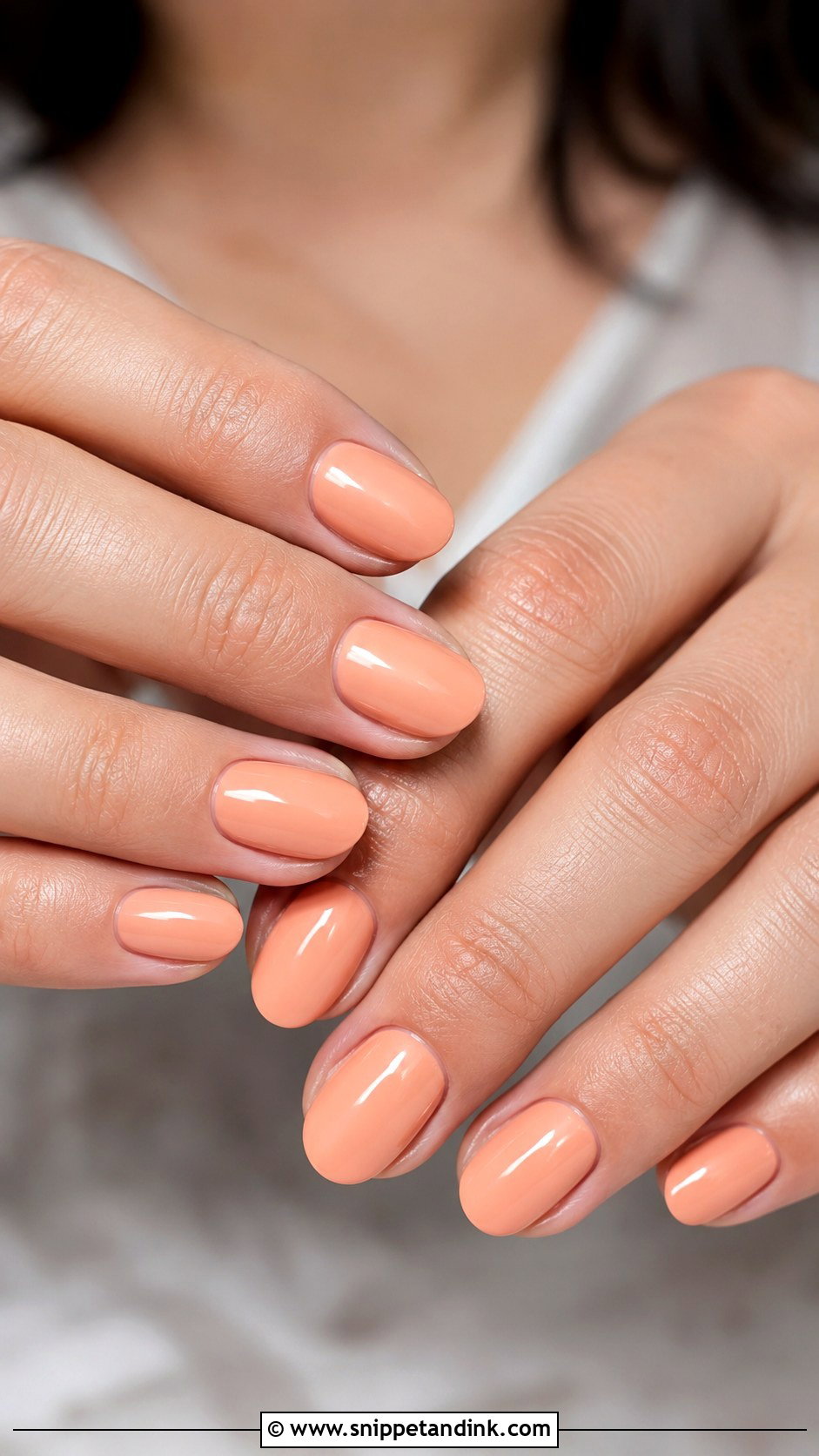 Peach Wedding Guest Nails - Snippet and Ink - 20 Cute Nails for Wedding Guest
