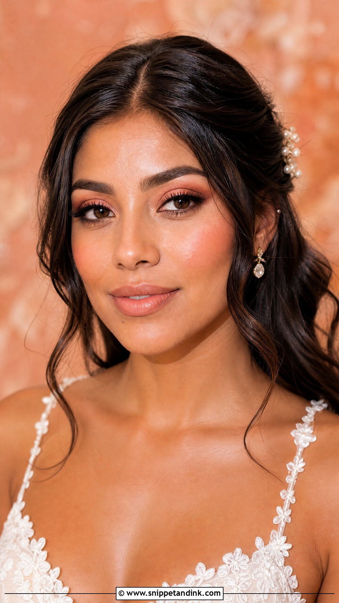 Peach Wedding Makeup - Snippet and Ink - 30 Wedding Make Up Ideas