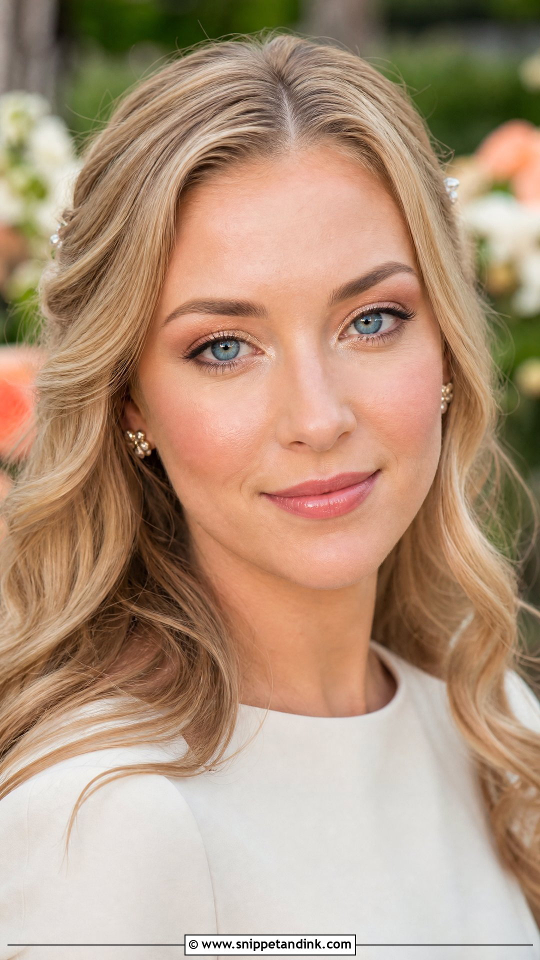 Peach Wedding Makeup For Blue Eyes - Snippet and Ink - 20 Peach Wedding Makeup Ideas