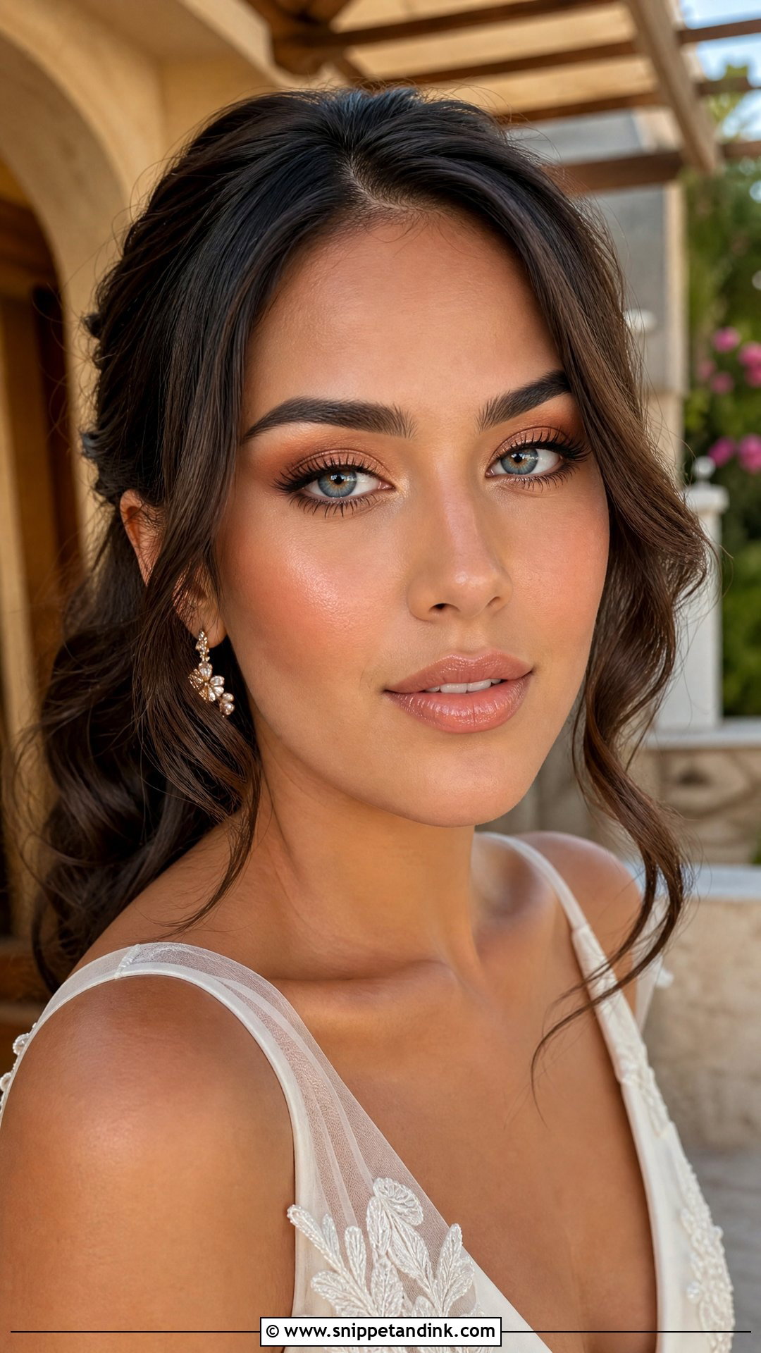 Peach Wedding Makeup For Blue Eyes - Snippet and Ink - 20 Soft Glam Wedding Makeup for Blue Eyes