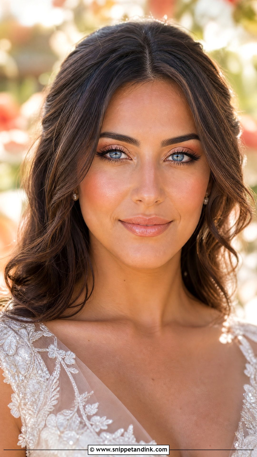 Peach Wedding Makeup For Blue Eyes Brunette - Snippet and Ink - 25 Wedding Makeup for Blue Eyes Brunette