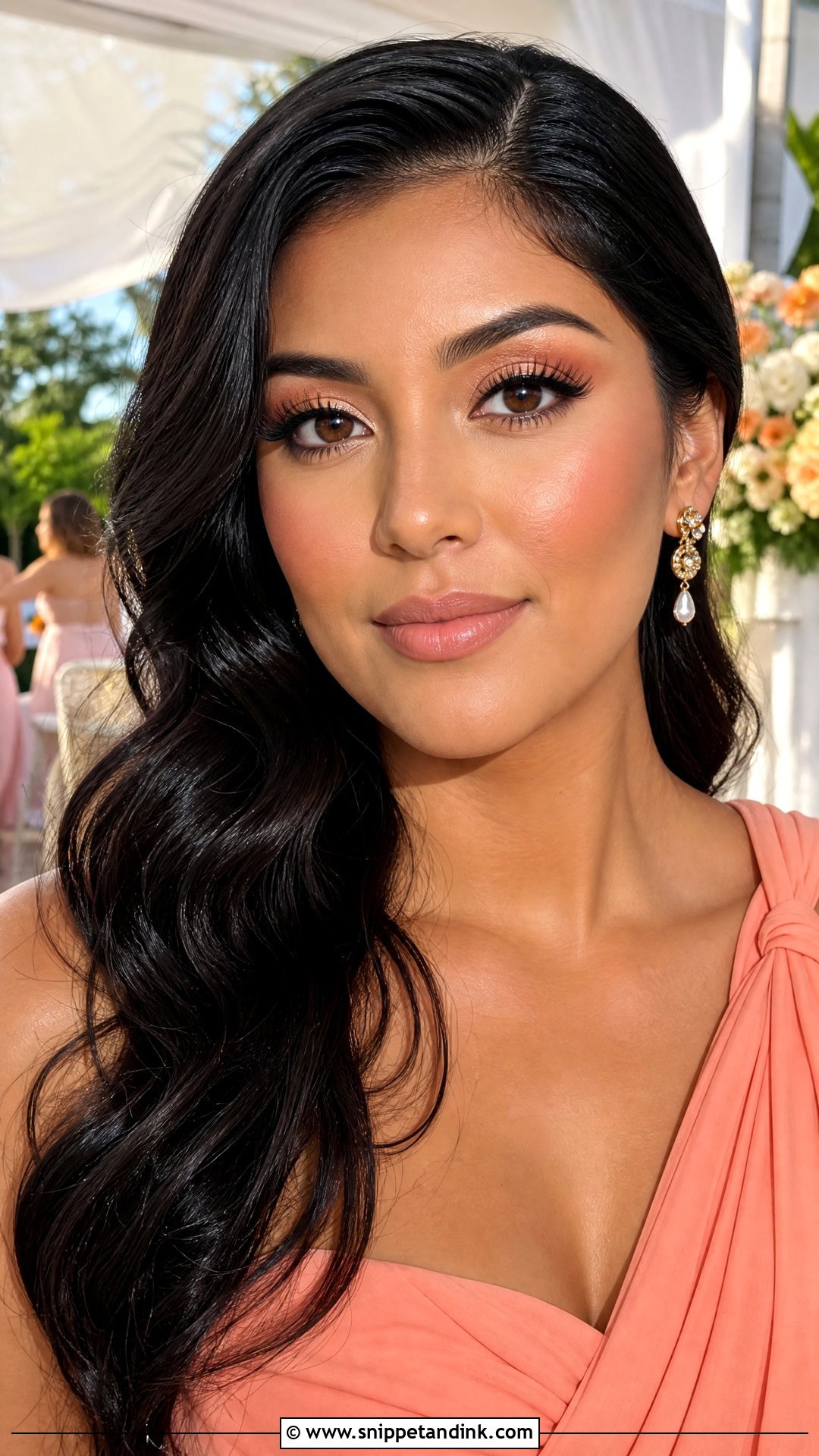Peach Wedding Makeup For Brown Eyes - Snippet and Ink - 20 Simple Wedding Makeup for Brown Eyes