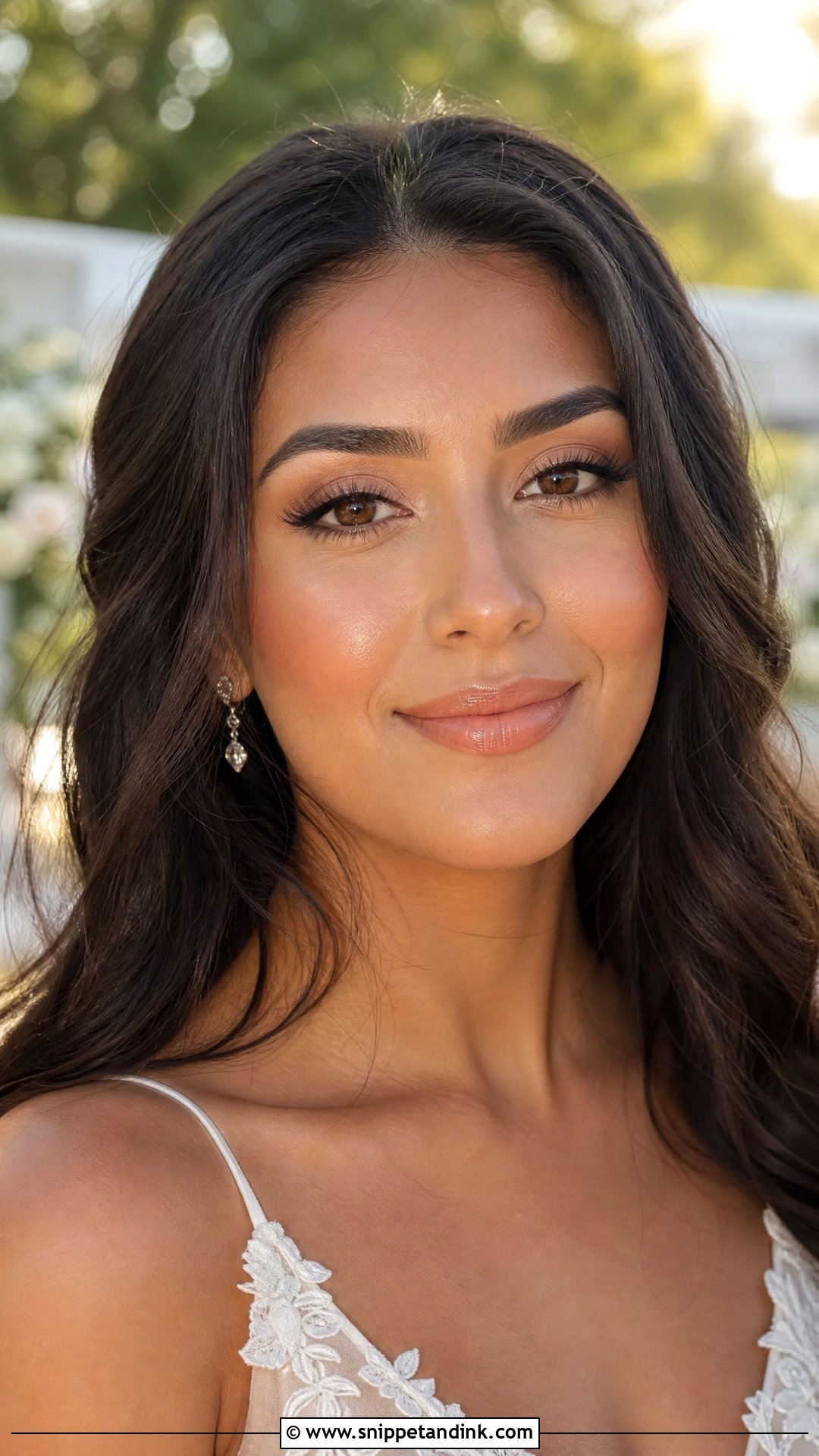 Peach Wedding Makeup For Brunettes - Snippet and Ink - 20 Wedding Makeup Dark Hair Ideas