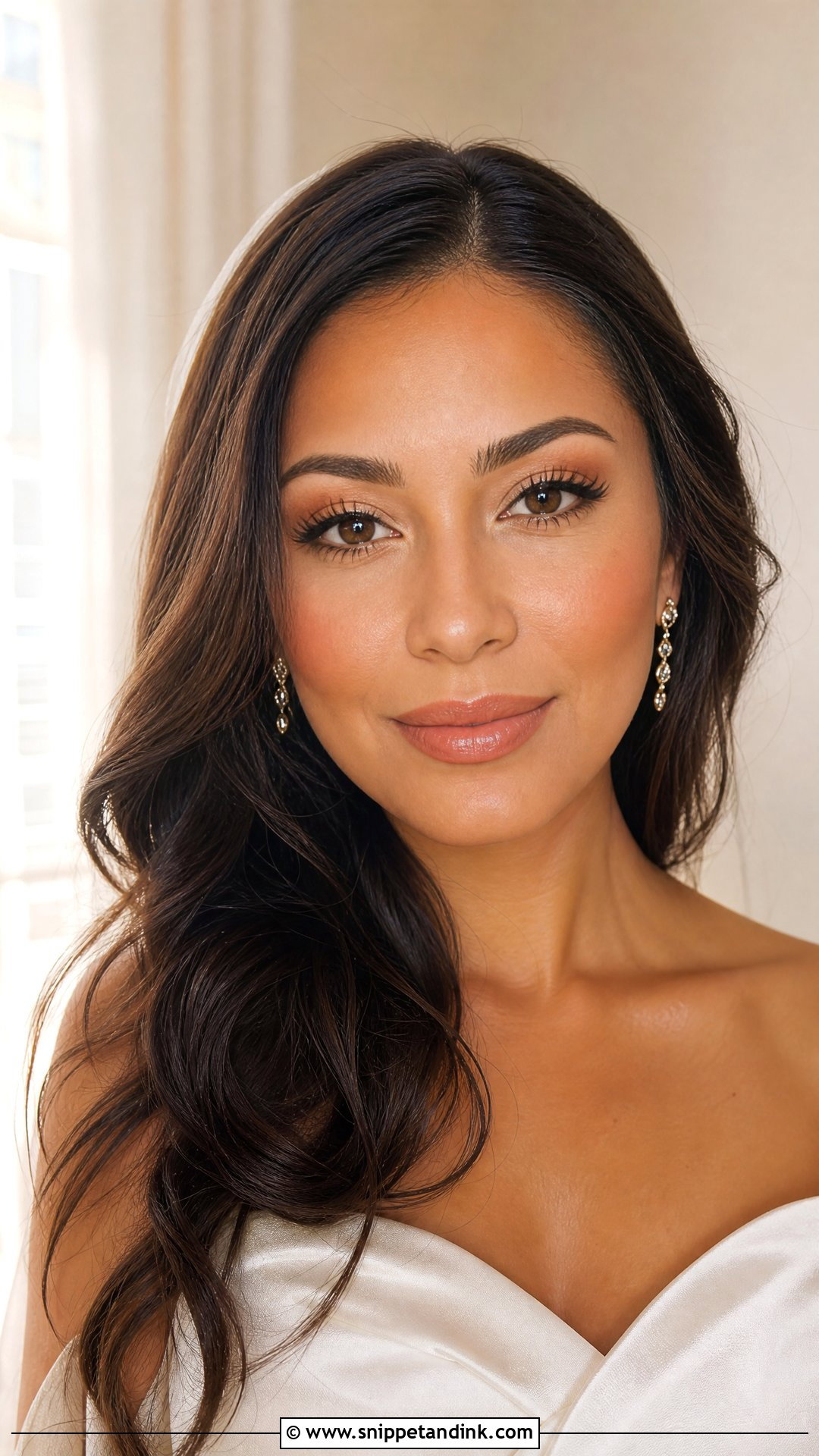Peach Wedding Makeup For Brunettes - Snippet and Ink - 20 Natural Wedding Makeup Brunette Ideas