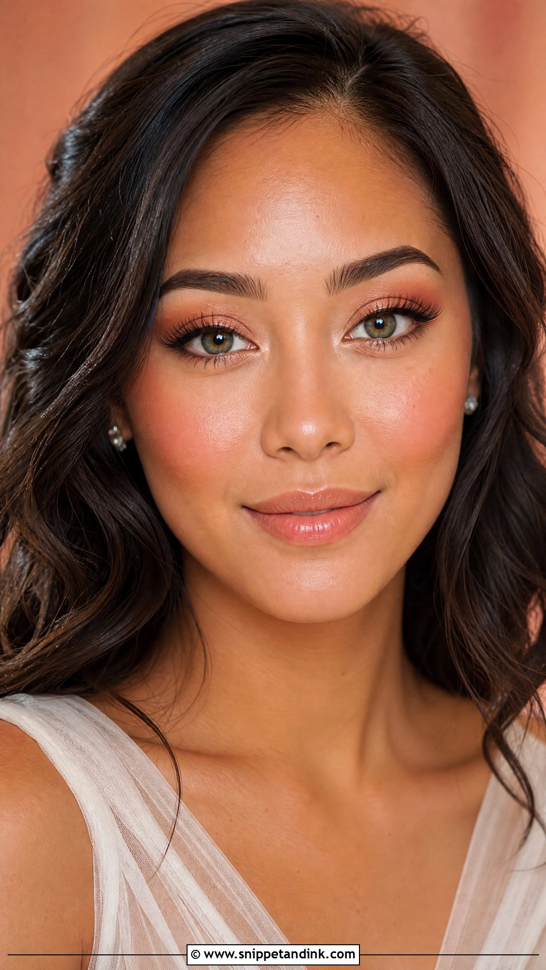 Peach Wedding Makeup For Green Eyes - Snippet and Ink - 20 Green Eye Wedding Makeup Ideas