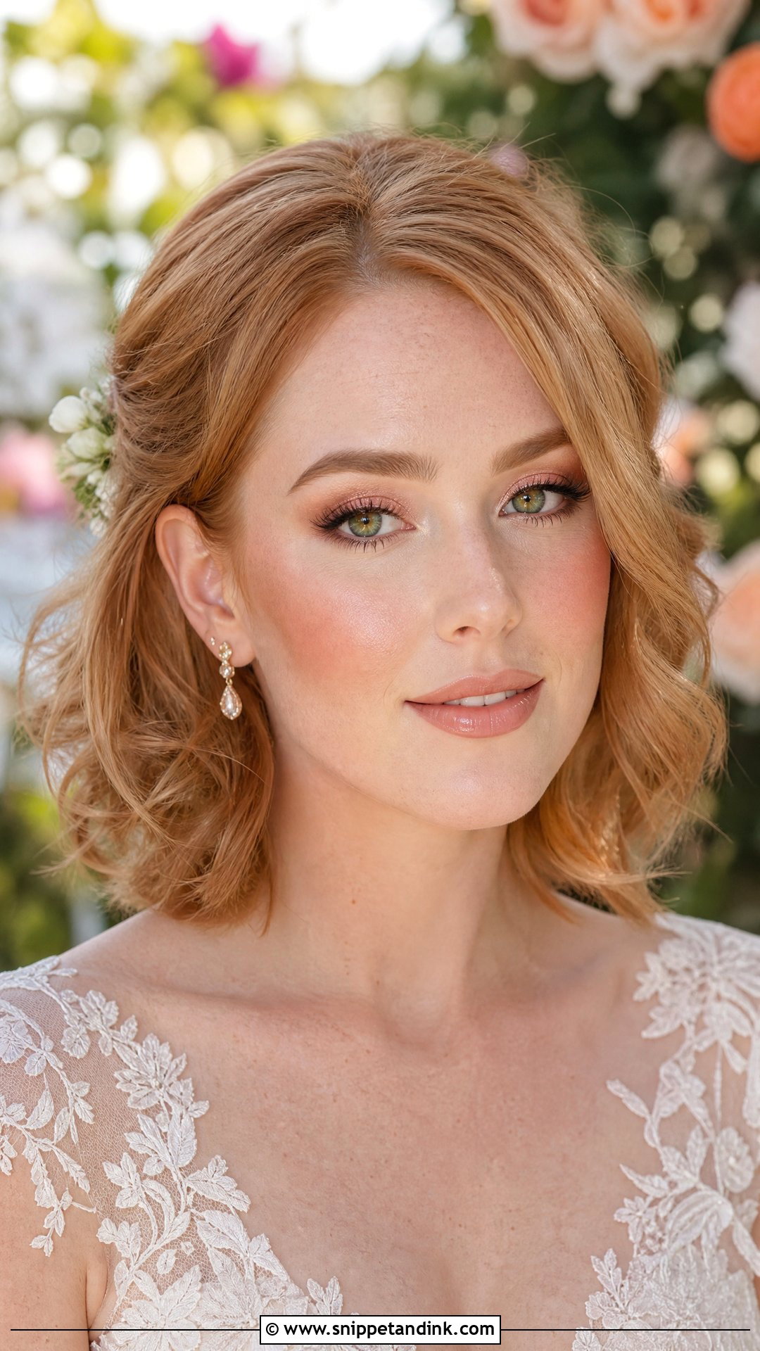 Peach Wedding Makeup For Green Eyes - Snippet and Ink - 20 Glowy Wedding Makeup for Green Eyes