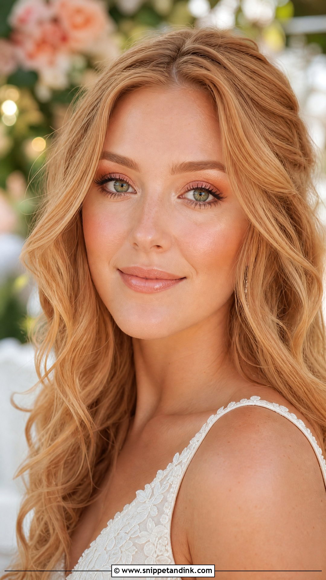 Peach Wedding Makeup Look For Green Eyes - Snippet and Ink - 20 Wedding Makeup Looks for Green Eyes