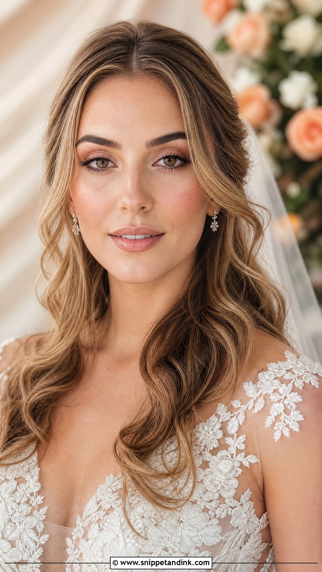 Peachy Bridal Makeup - Snippet and Ink - 25 Natural Glowy Bridal Makeup Ideas