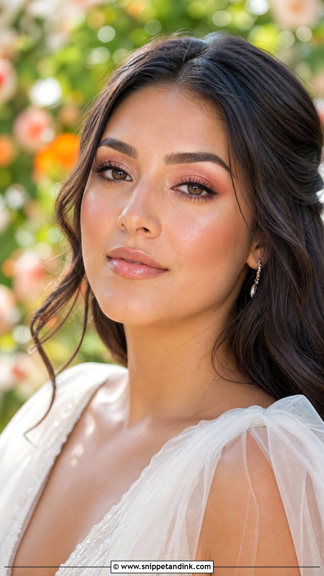 Peachy Bridal Makeup For Brown Eyes - Snippet and Ink - 25 Glowy Bridal Makeup for Brown Eyes