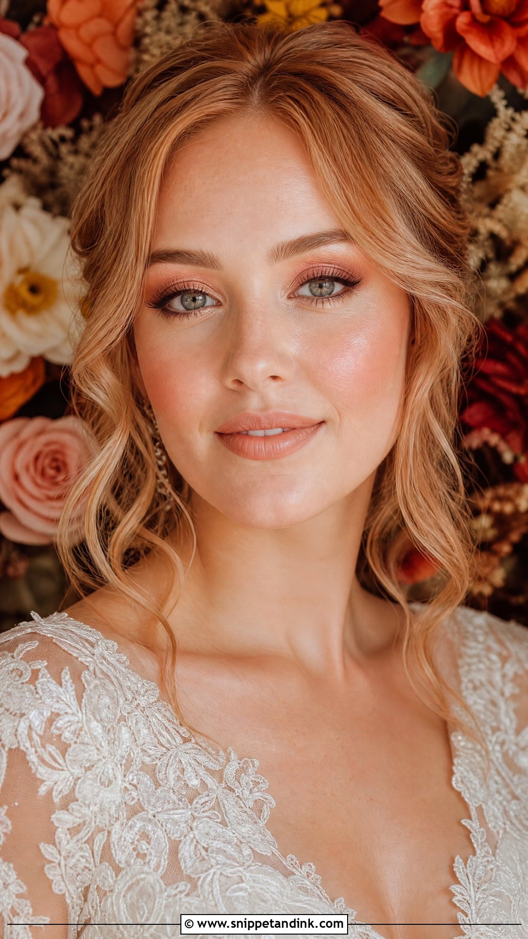 Peachy Fall Bridal Makeup For Brown Eyes - Snippet and Ink - 20 Fall Wedding Makeup for Bride Brown Eyes