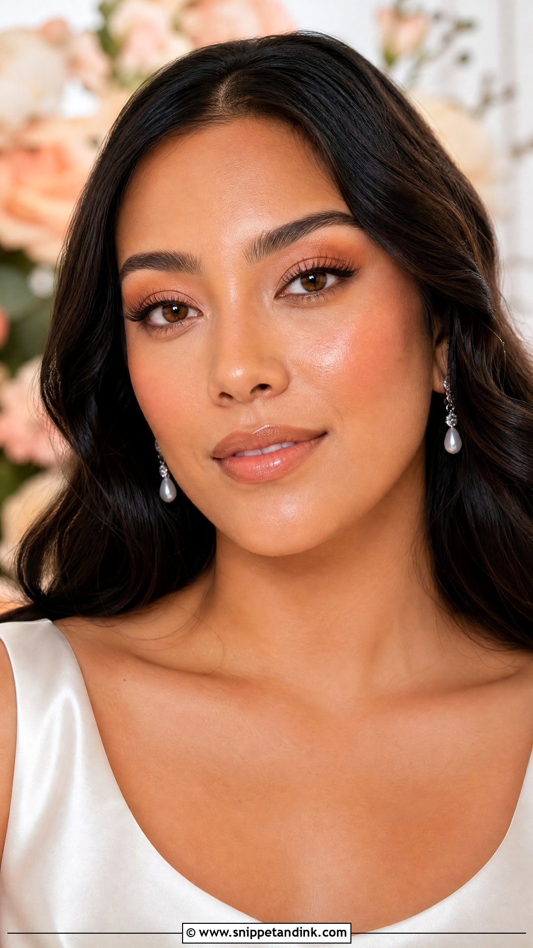 Peachy Glow Wedding Makeup For Green Eyes - Snippet and Ink - 20 Natural Glowy Wedding Makeup for Green Eyes