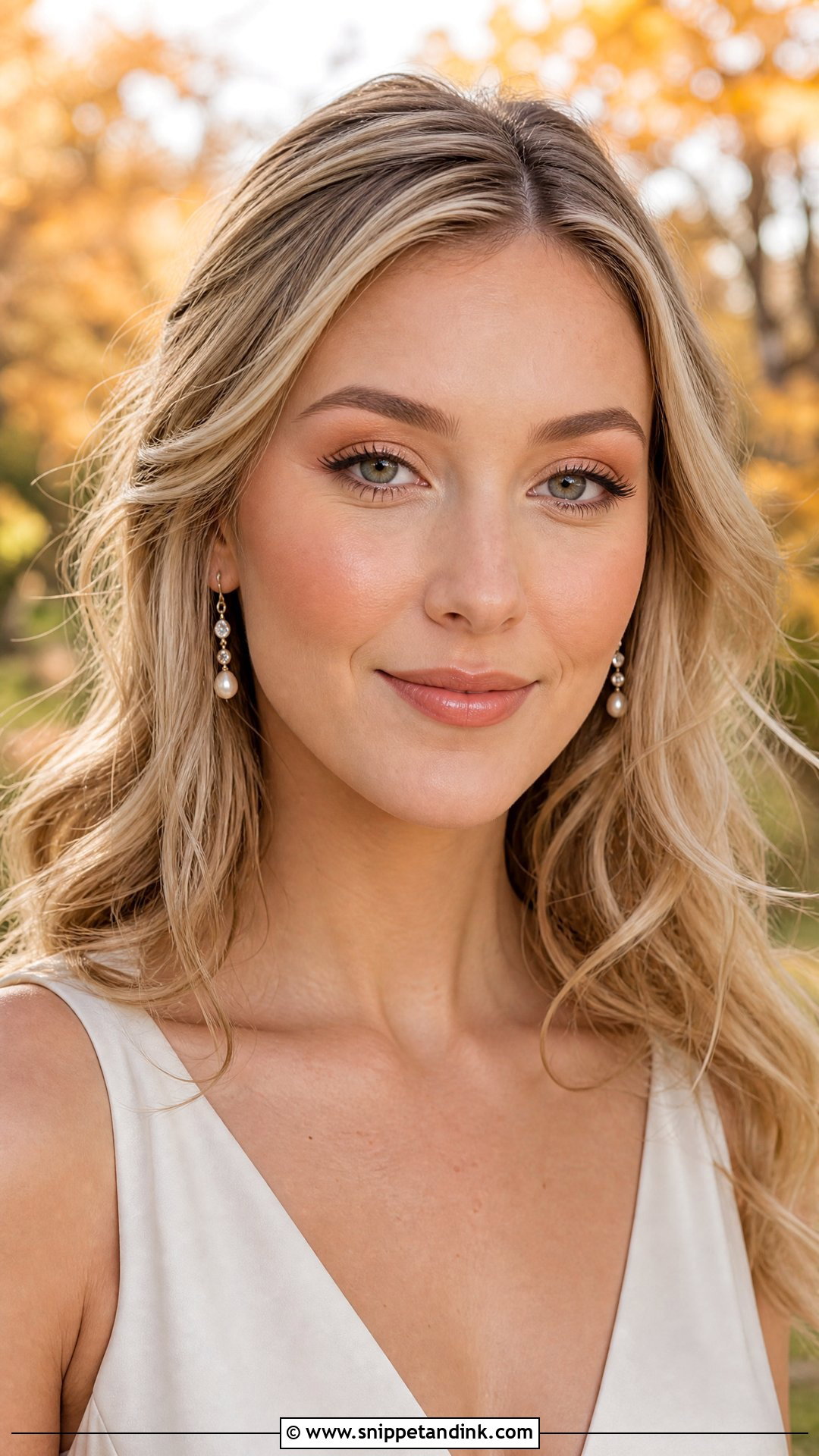 Peachy Nude Bridal Makeup For Brown Eyes - Snippet and Ink - 20 Fall Bridal Makeup for Brown Eyes