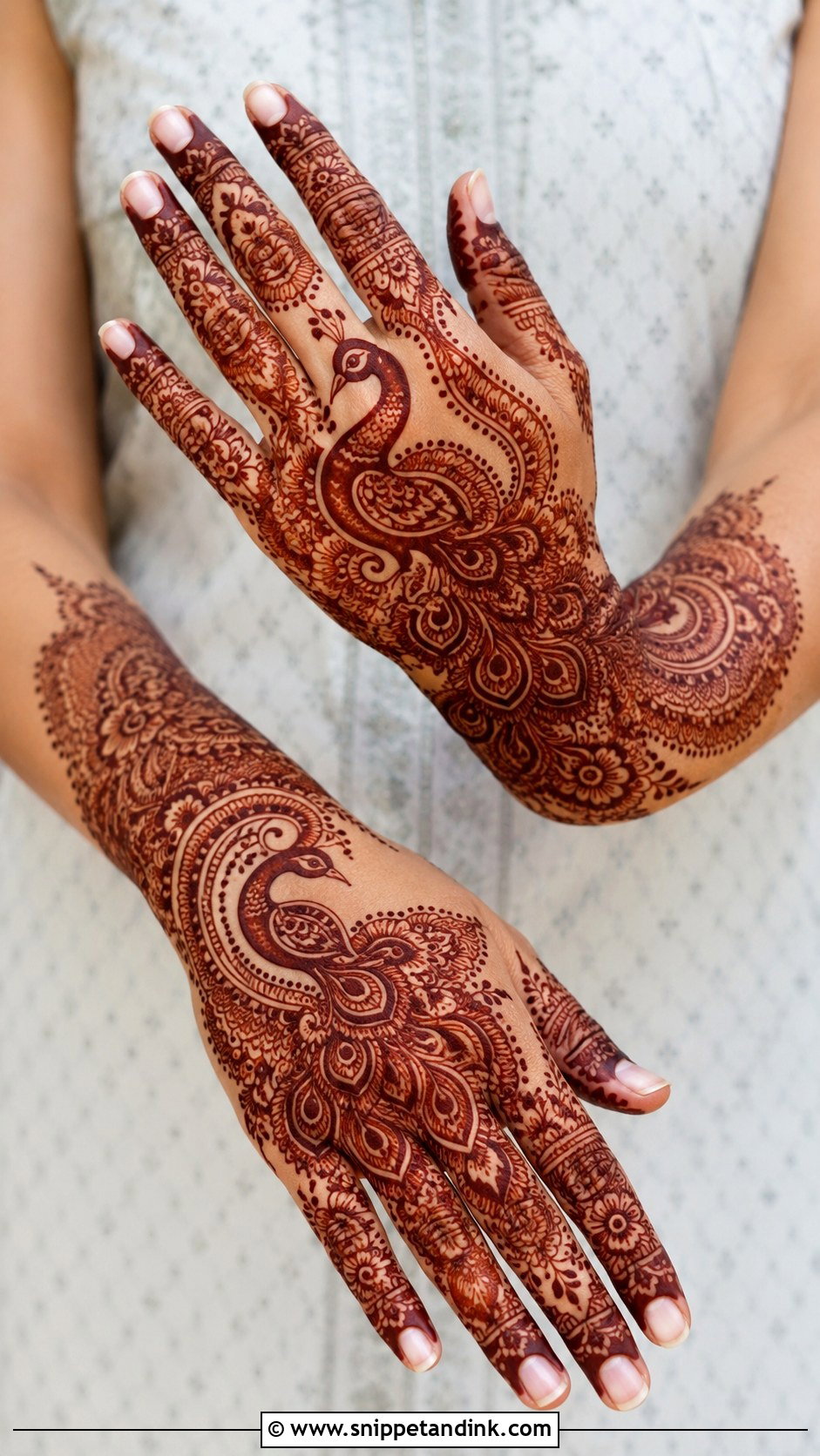 Peacock Aesthetic Mehndi Design - Snippet and Ink - 35 Aesthetic Mehndi Designs