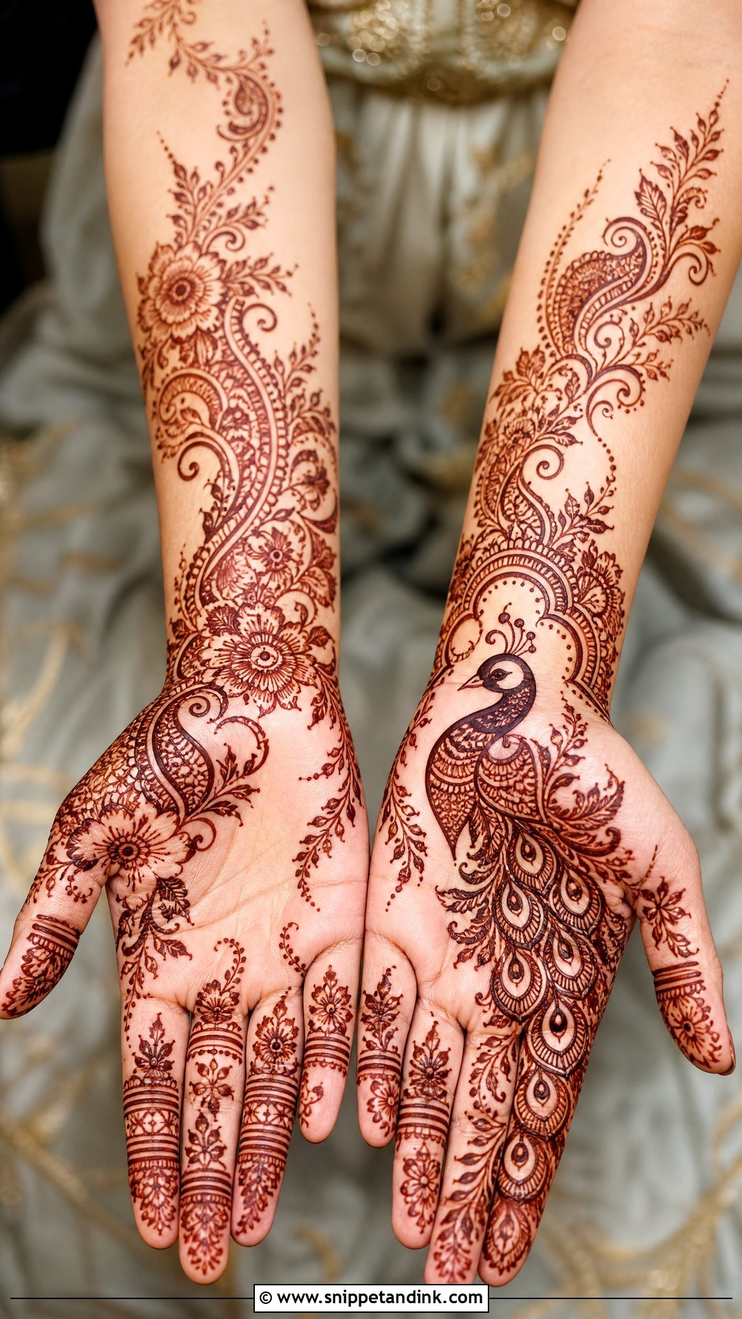 Peacock Arabic Bridal Mehndi Design - Snippet and Ink - 20 Bridal Arabic Mehandi Mehndi Designs