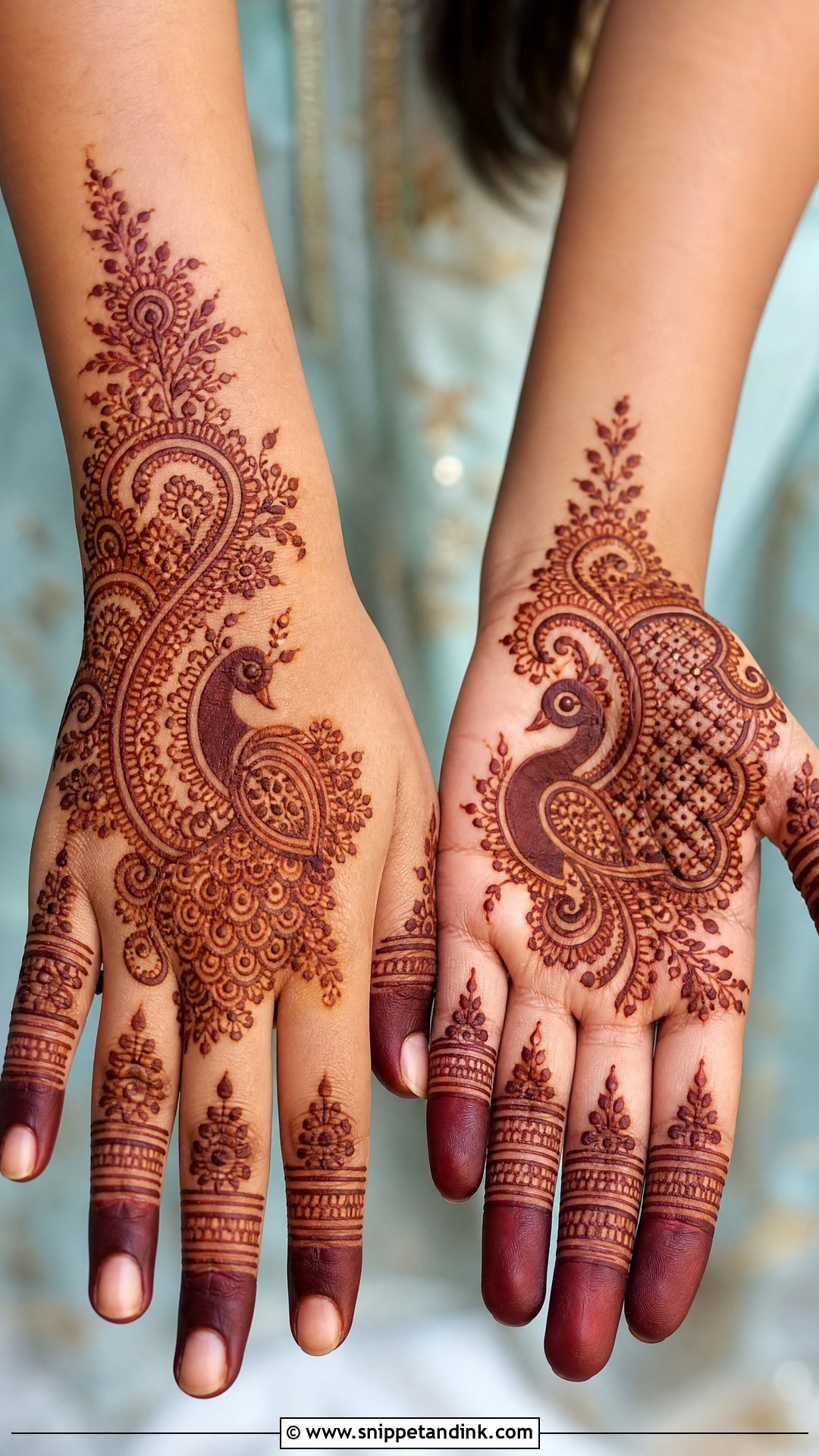 Peacock Baat Pakki Mehndi Design - Snippet and Ink - 30 Baat Pakki Mehndi Design Ideas
