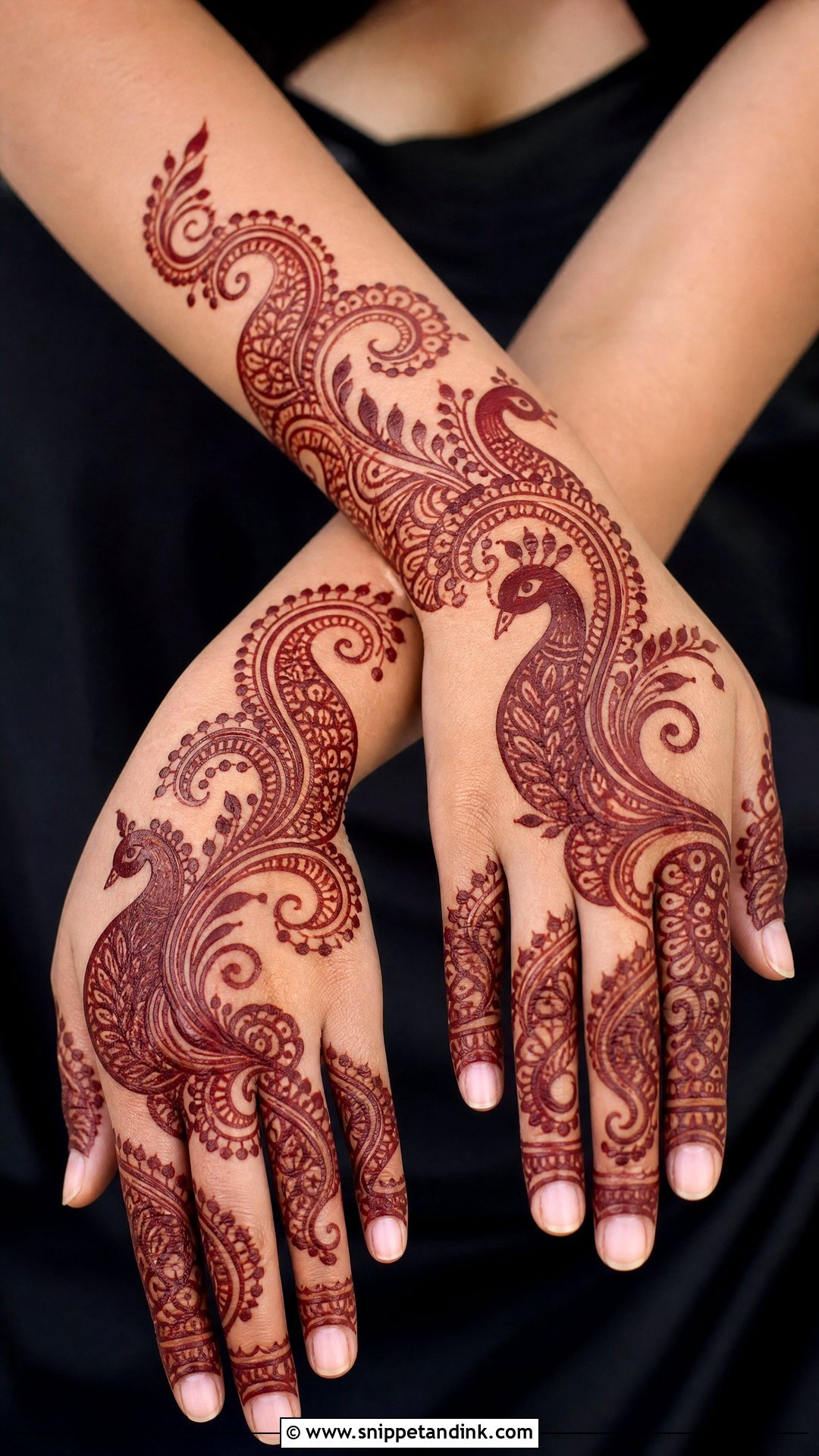 Peacock Back Hand Mehndi Design - Snippet and Ink - 35 Stylish Back Hand Mehndi Designs