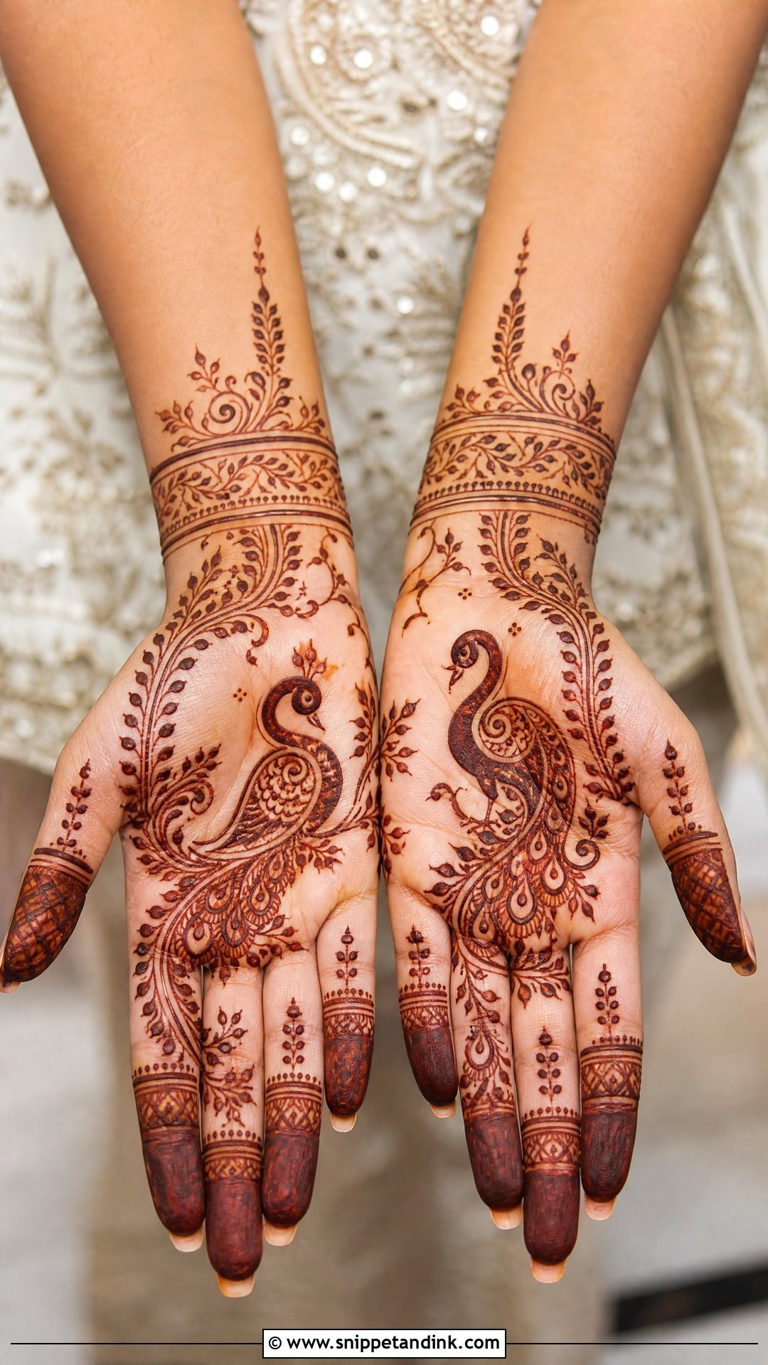 Peacock Bail Front Hand Mehndi Design - Snippet and Ink - 25 Bail Front Hand Mehndi Design Ideas