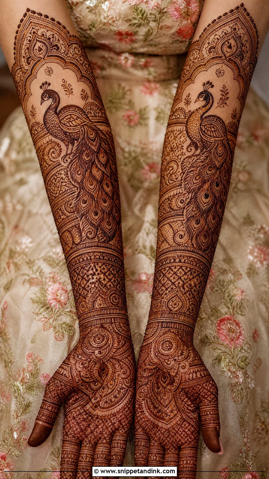 Peacock Bajuband Mehndi Design - Snippet and Ink - 20 Bajuband Mehndi Design Ideas