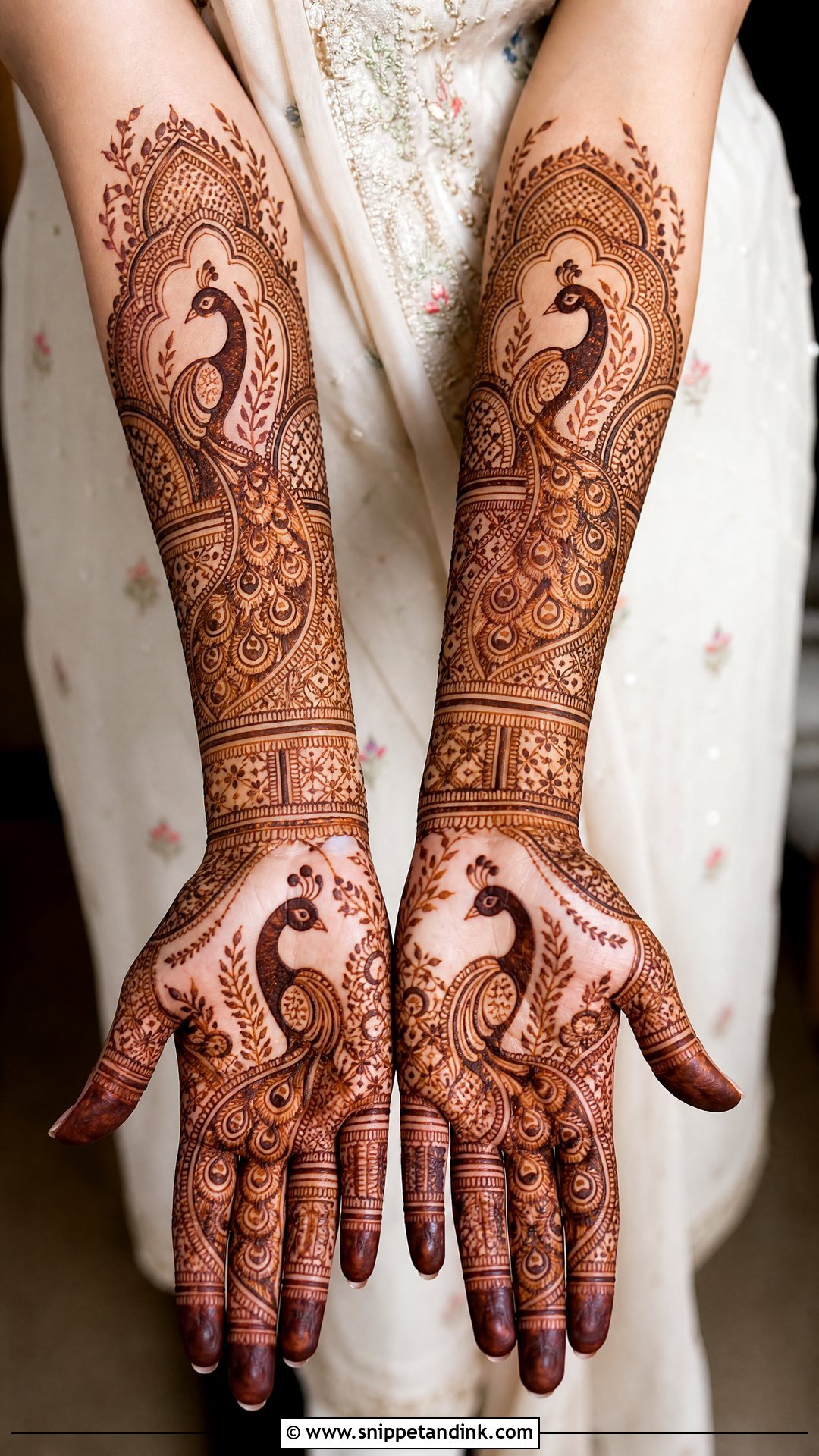 Peacock Barat Mehndi Design - Snippet and Ink - 20 Barat Mehndi Design Ideas