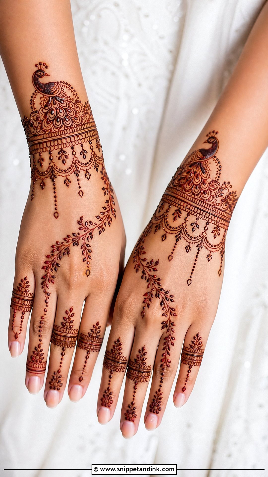 Peacock Bracelet Bridal Mehndi Design - Snippet and Ink - 20 Peacock Bridal Mehndi Designs