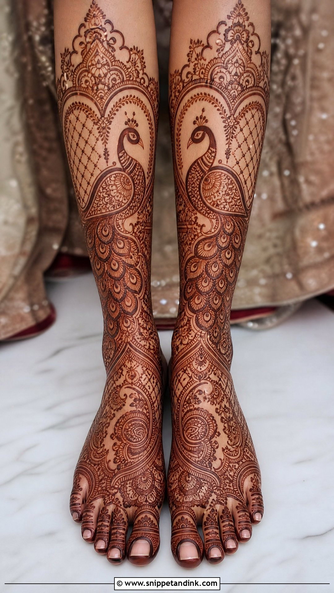 Peacock Bridal Leg Mehndi Design - Snippet and Ink - 25 Bridal Leg Mehendi Mehndi Design Ideas