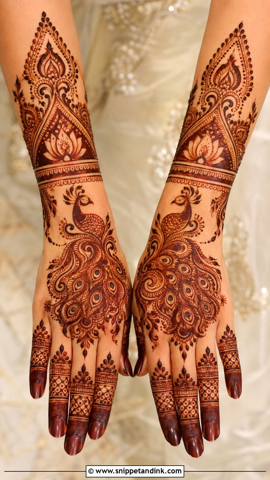 Peacock Bridal Mehndi Back Hand - Snippet and Ink - 30 Bridal Mehndi Designs Back Hands Brides