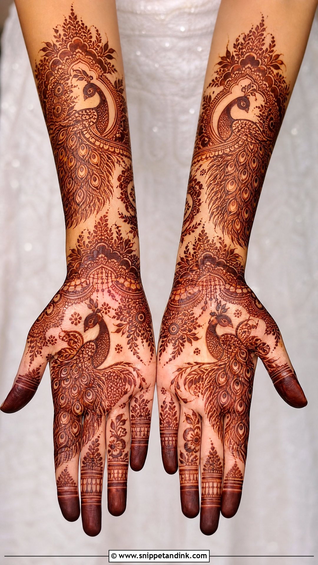 Peacock Bridal Mehndi Design - Snippet and Ink - 20 Bridal Dulhan Mehndi Designs