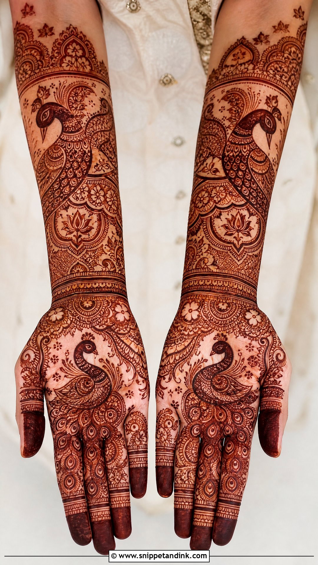 Peacock Bridal Mehndi Design - Snippet and Ink - 20 Indian Wedding Mehndi Designs