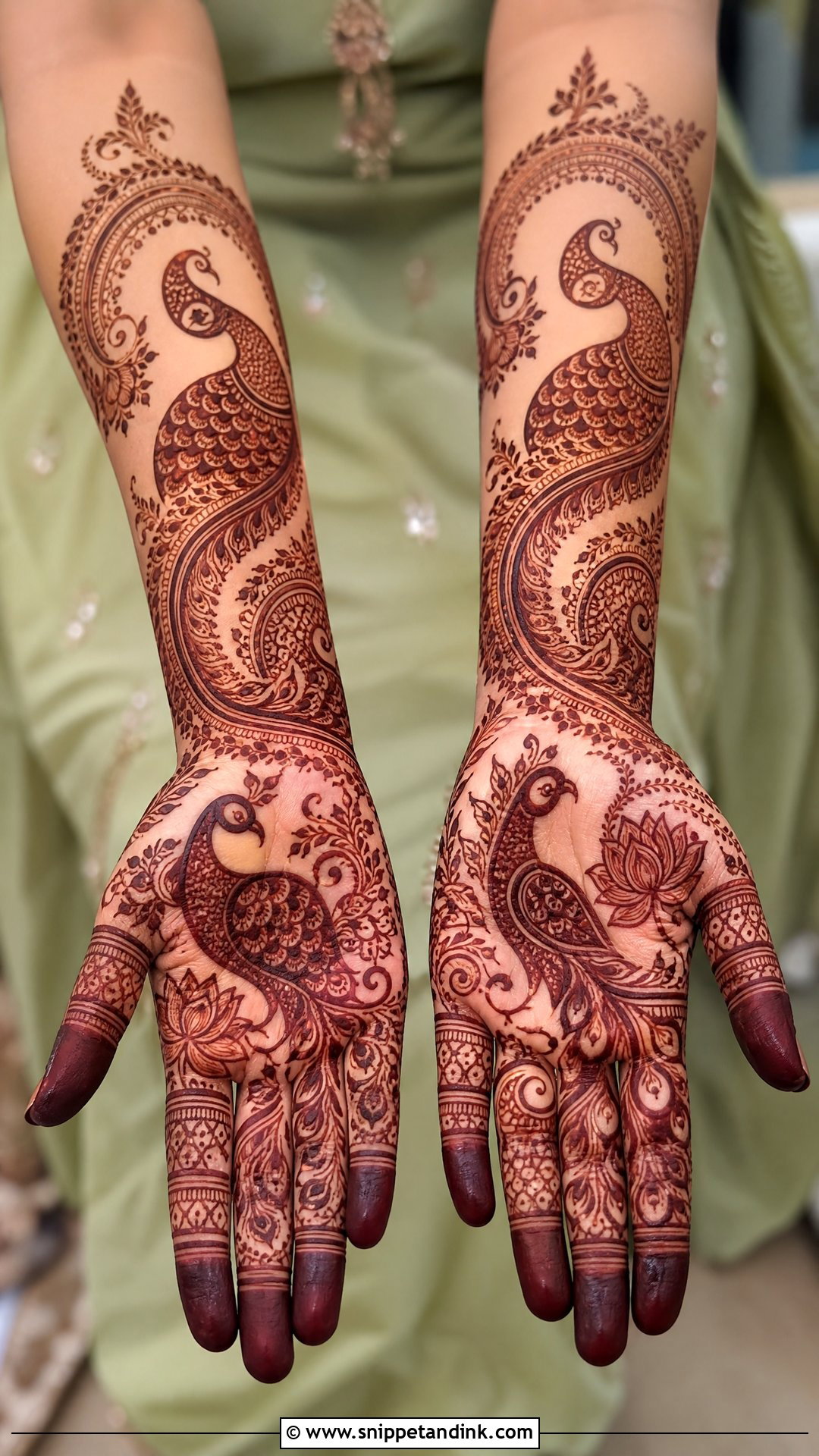 Peacock Bridal Mehndi Design - Snippet and Ink - 20 Intricate Bridal Mehndi Designs