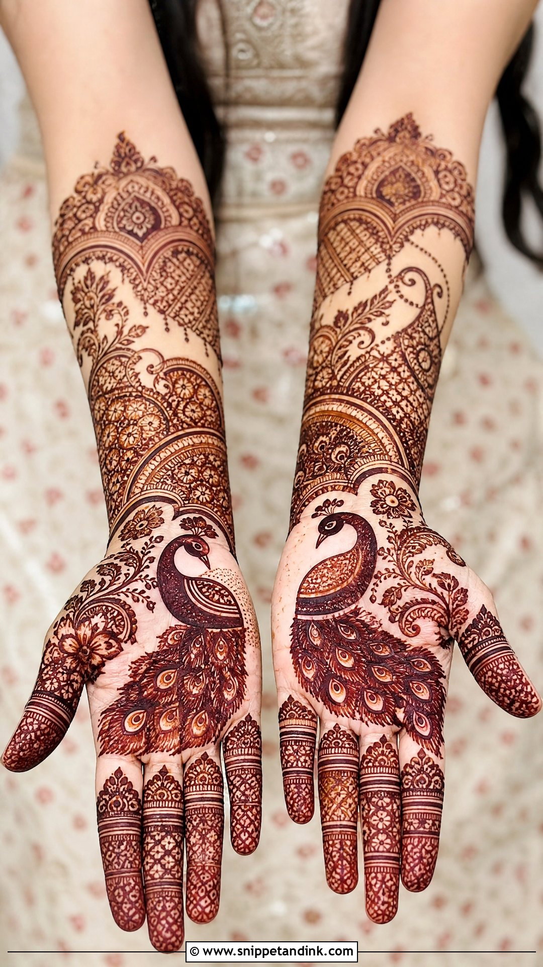 Peacock Bridal Mehndi Design - Snippet and Ink - 20 Marriage Mehndi Designs