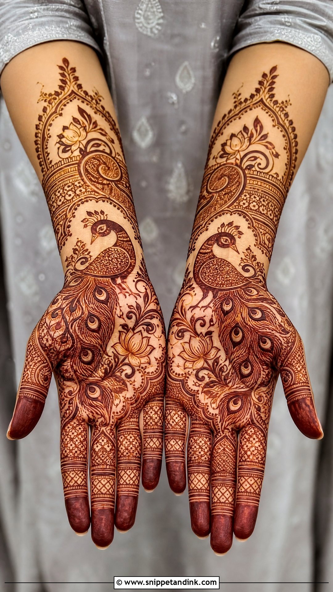 Peacock Bridal Mehndi Design - Snippet and Ink - 20 Mehndi Design for Wedding Ideas