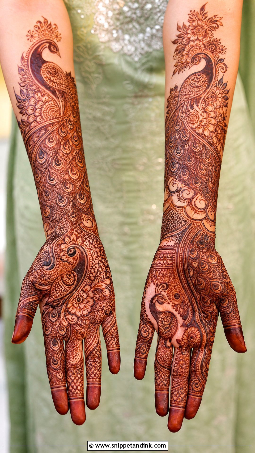 Peacock Bridal Mehndi Design - Snippet and Ink - 25 Bridal Mehndi Design 2025 Ideas