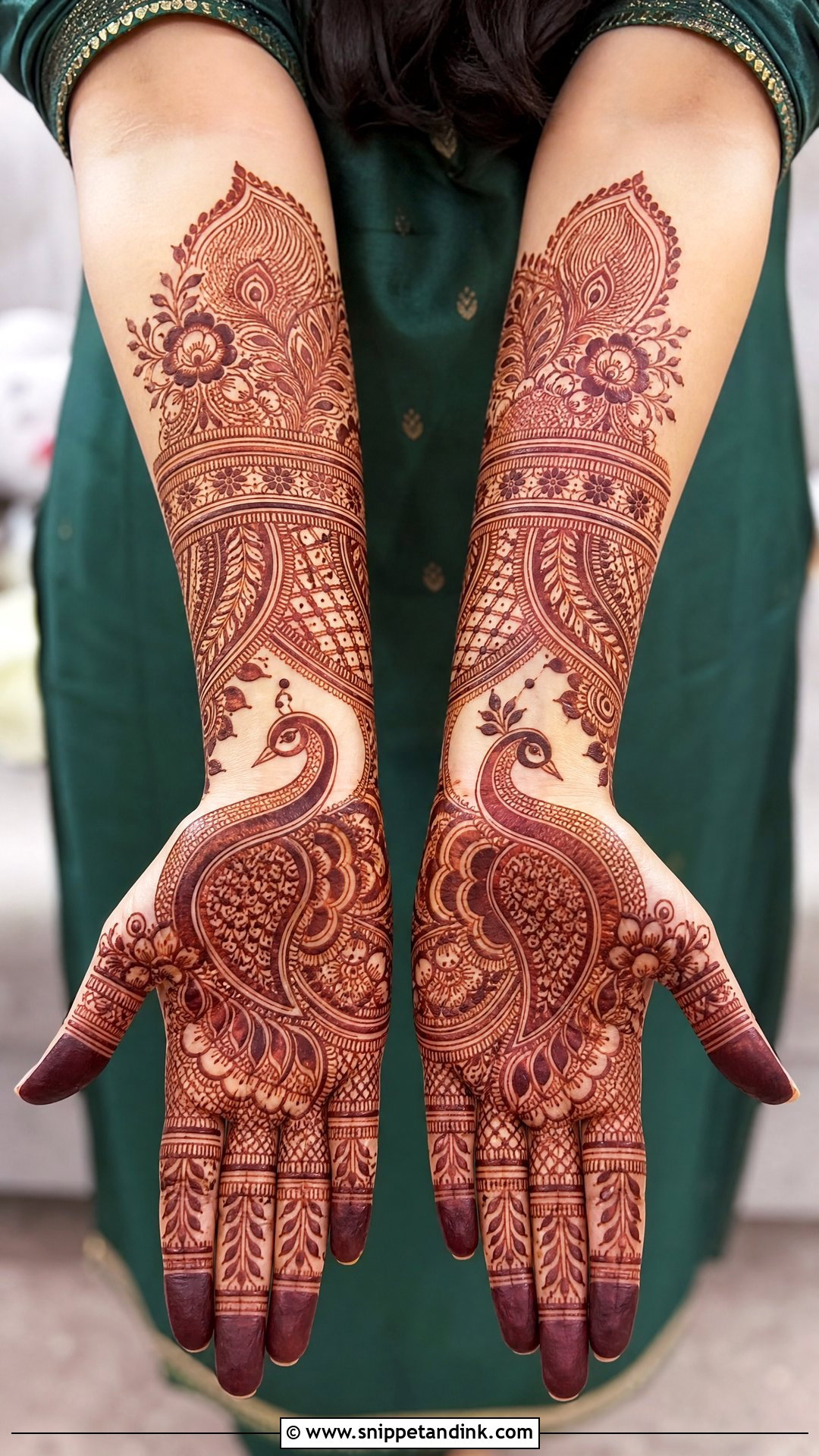 Peacock Bridal Mehndi Design - Snippet and Ink - 25 Bridal Mehndi Designs with Names
