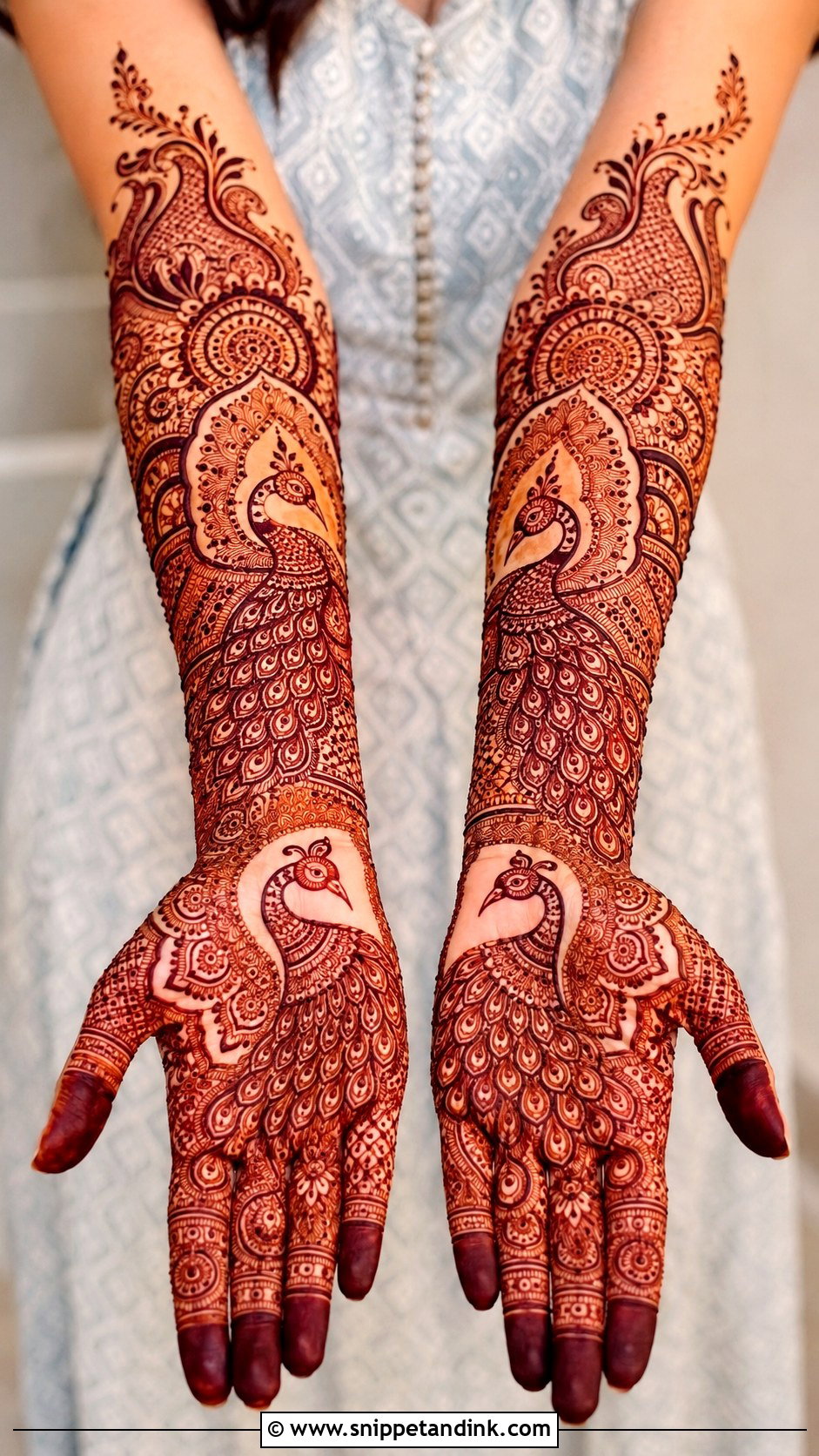 Peacock Bridal Mehndi Design - Snippet and Ink - 30 Bridal Mehndi Design Ideas