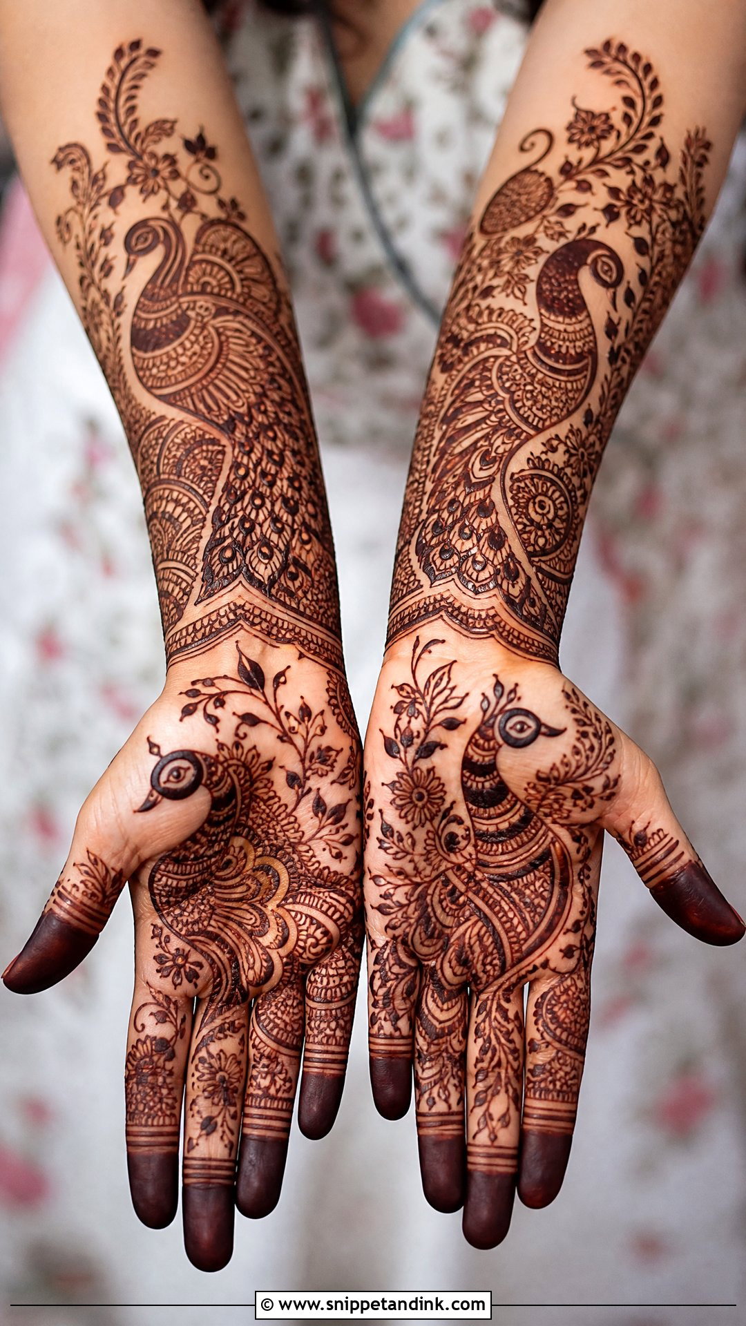 Peacock Bridal Mehndi Design - Snippet and Ink - 30 Mehndi Design for Bride Ideas