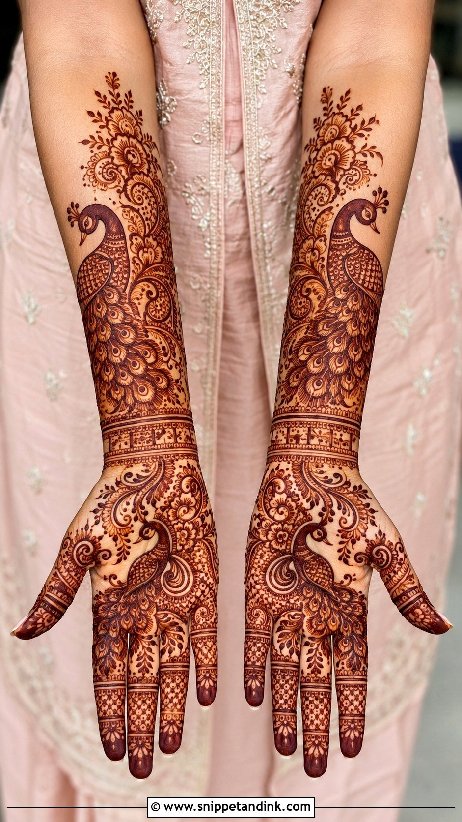 Peacock Bridal Mehndi Design - Snippet and Ink - 35 Bridal Mehndi Designs