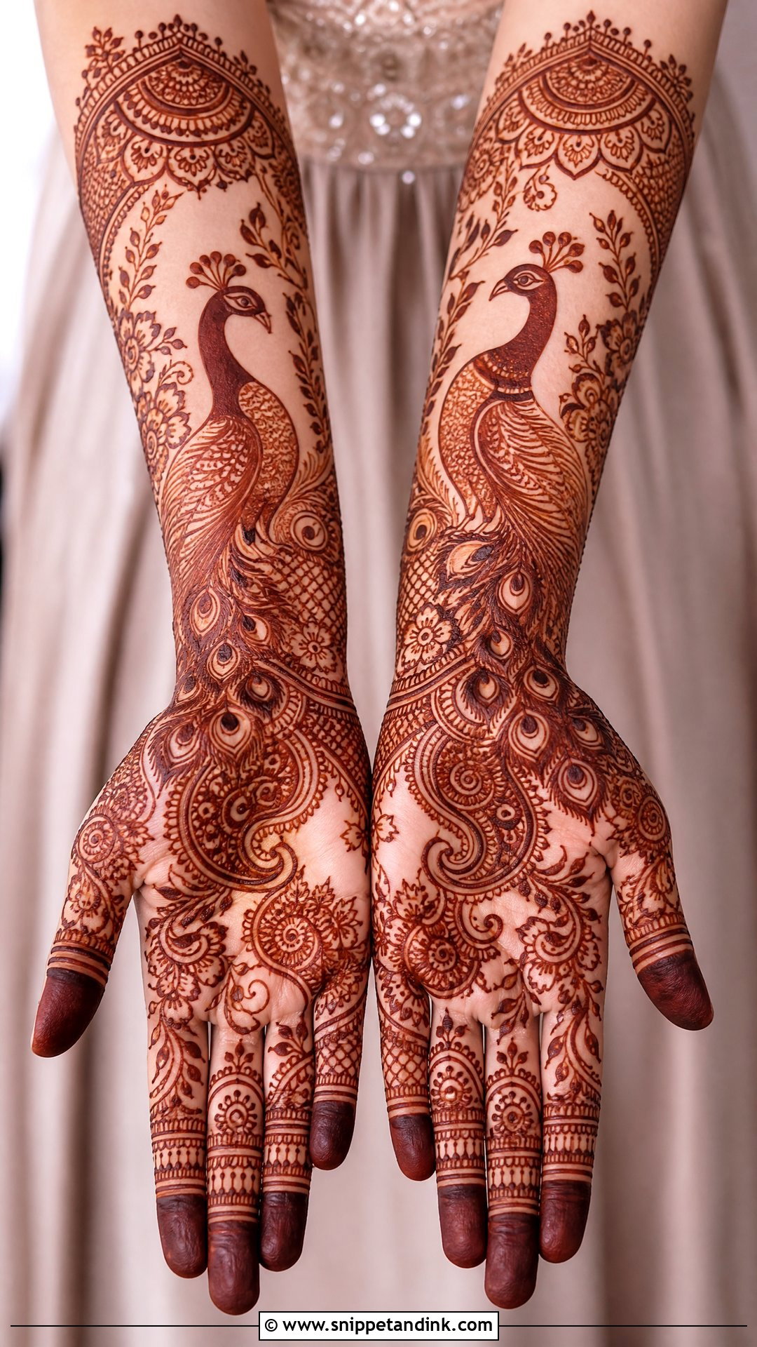 Peacock Bridal Mehndi Design - Snippet and Ink - 20 Bridal Mehndi Designs for Hands