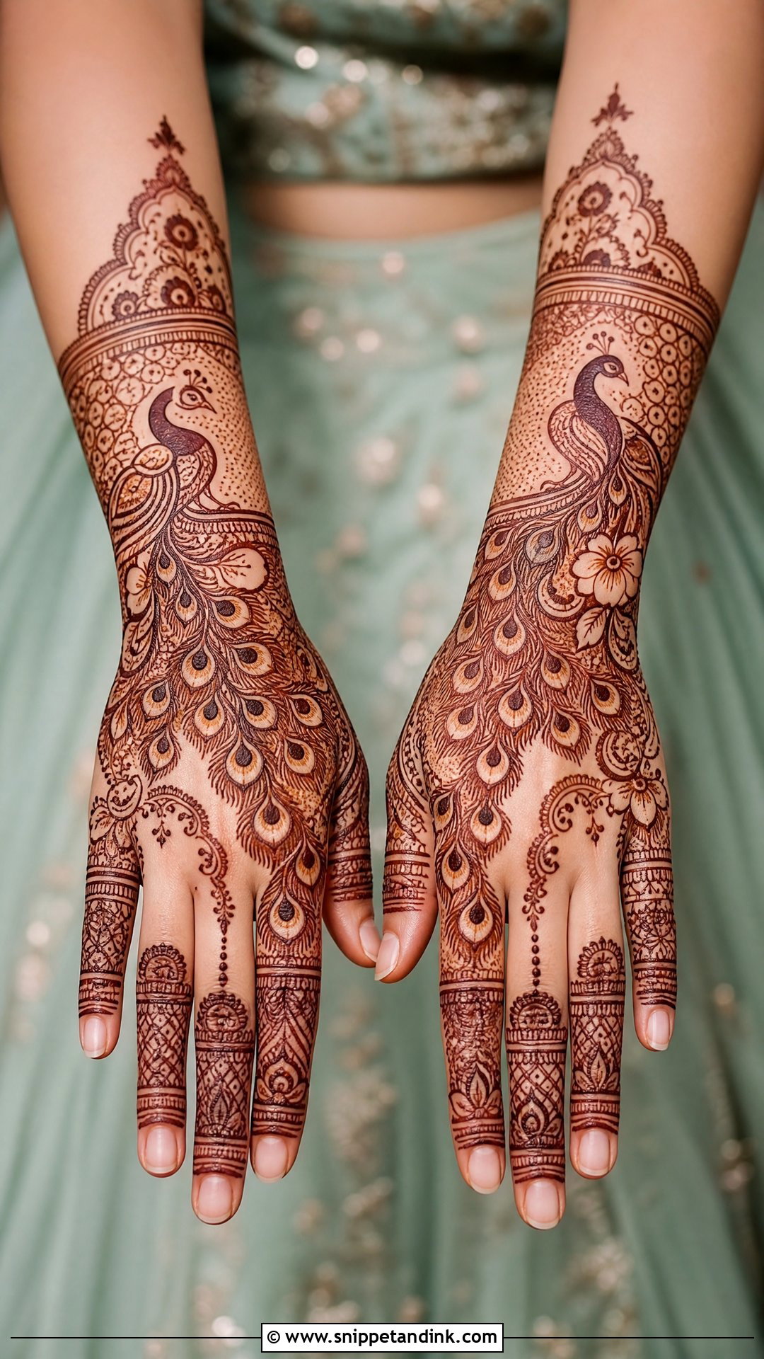 Peacock Bridal Mehndi Design Back Hand - Snippet and Ink - 25 Bridal Mehndi Designs Back Hands