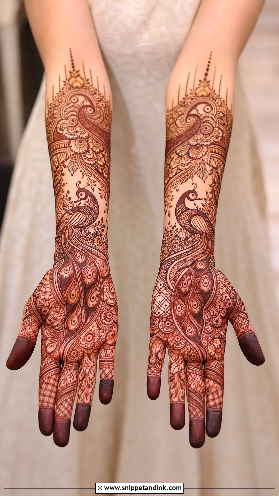 Peacock Bridal Mehndi Design For Engagement - Snippet and Ink - 20 Bridal Mehndi Designs for Engagement