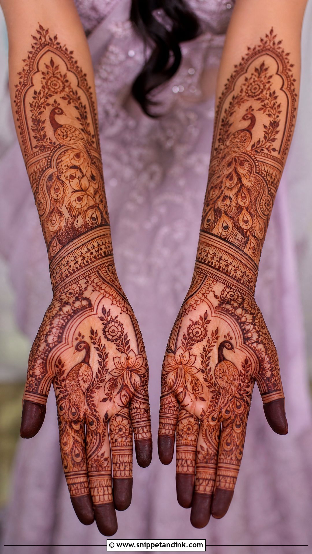 Peacock Bridal Mehndi Design - Snippet and Ink - 20 Aesthetic Bridal Mehndi Designs