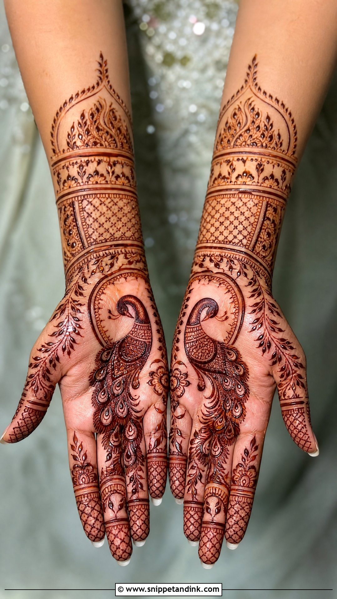 Peacock Bridal Mehndi Half Hand - Snippet and Ink - 20 Bridal Mehndi Designs Half Hand