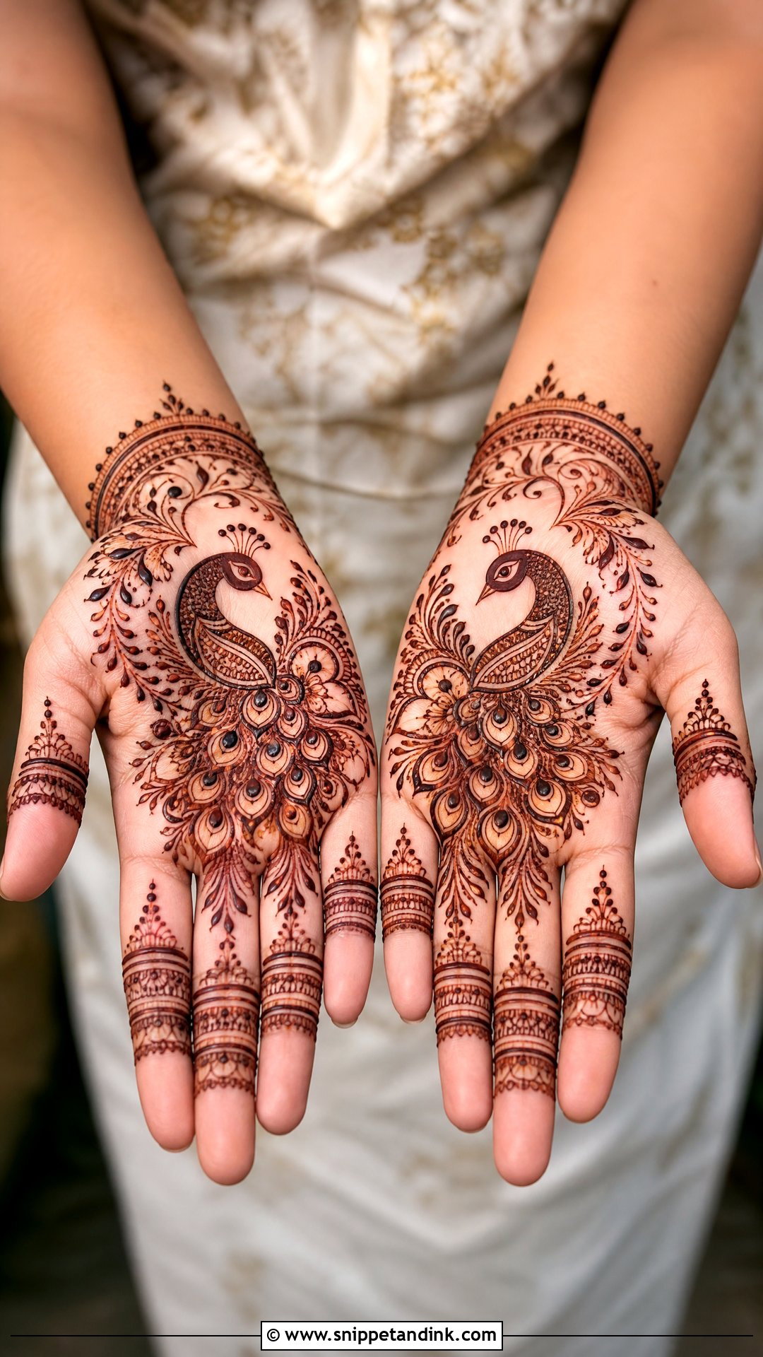 Peacock Centre Mehndi Design - Snippet and Ink - 20 Centre Mehndi Design Ideas