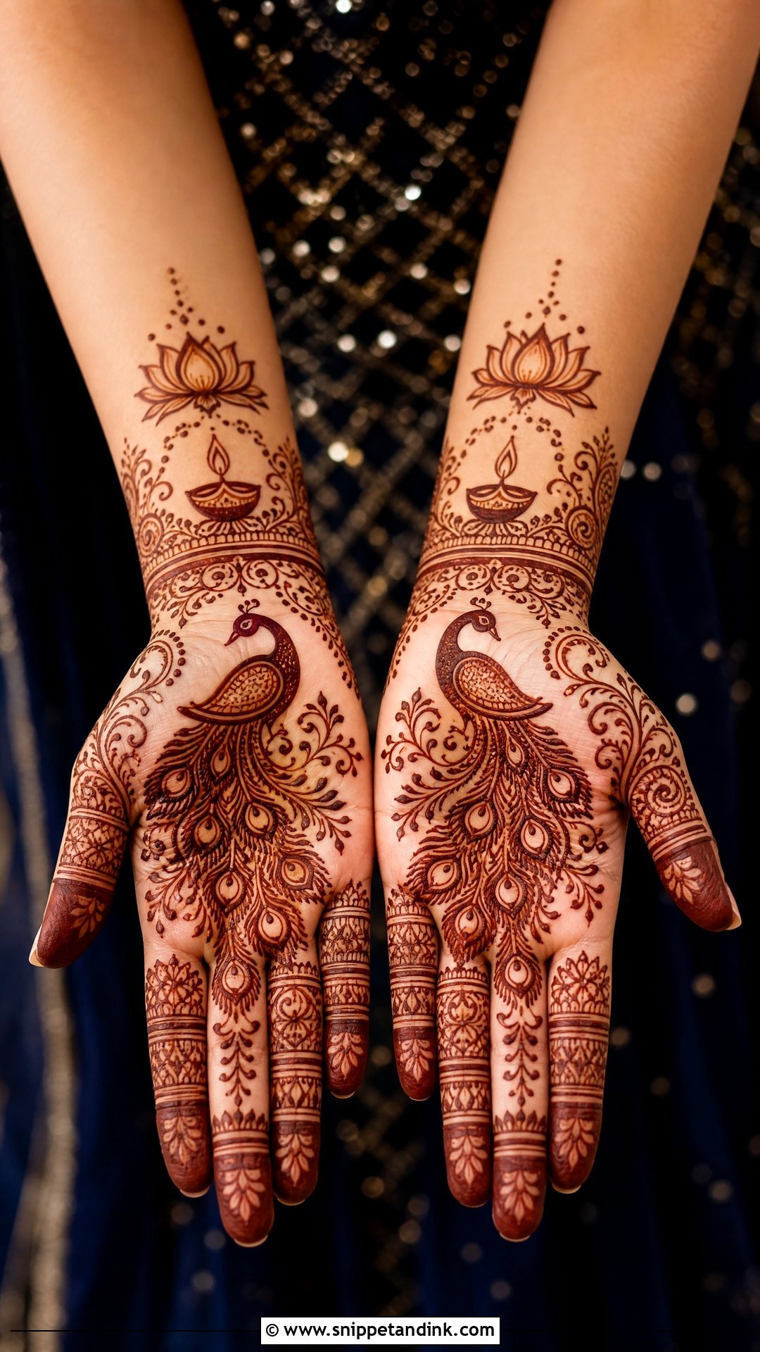 Peacock Diwali Mehndi Design - Snippet and Ink - 30 Diwali Mehndi Designs