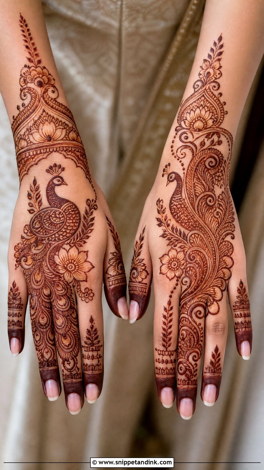 Peacock Engagement Mehndi Design - Snippet and Ink - 20 Latest Mehndi Designs for Engagement