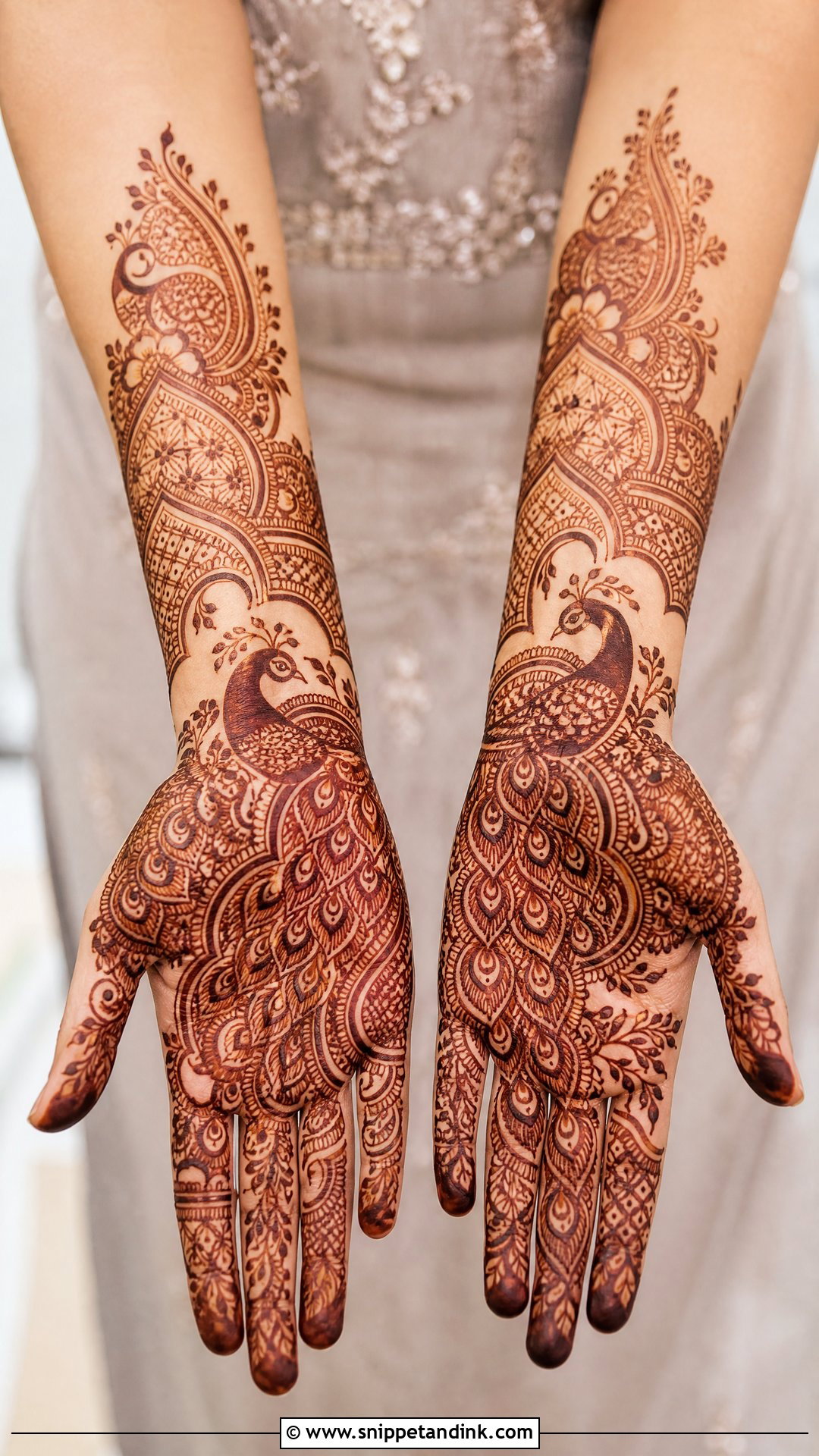 Peacock Engagement Mehndi Design - Snippet and Ink - 25 Mehndi Designs for Engagement