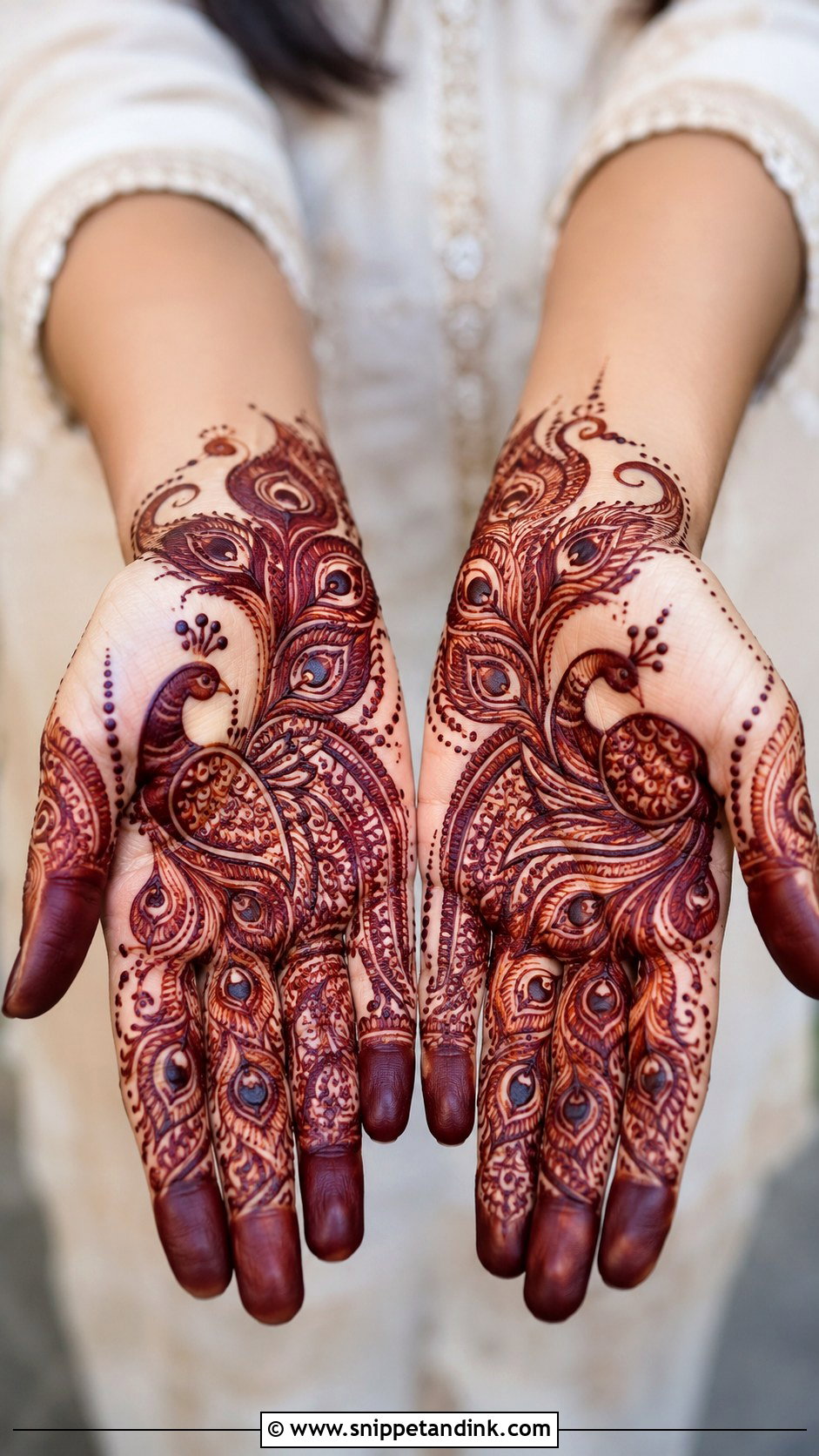 Peacock Fingers Mehndi Design - Snippet and Ink - 35 Fingers Mehndi Design Ideas