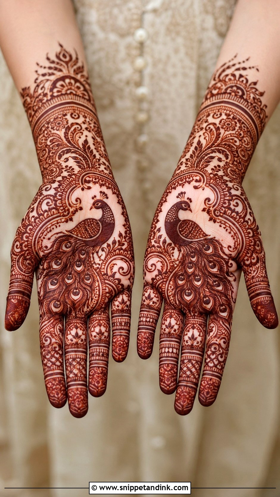 Peacock Front Hand Mehndi Design - Snippet and Ink - 35 Latest Front Hand Mehndi Designs