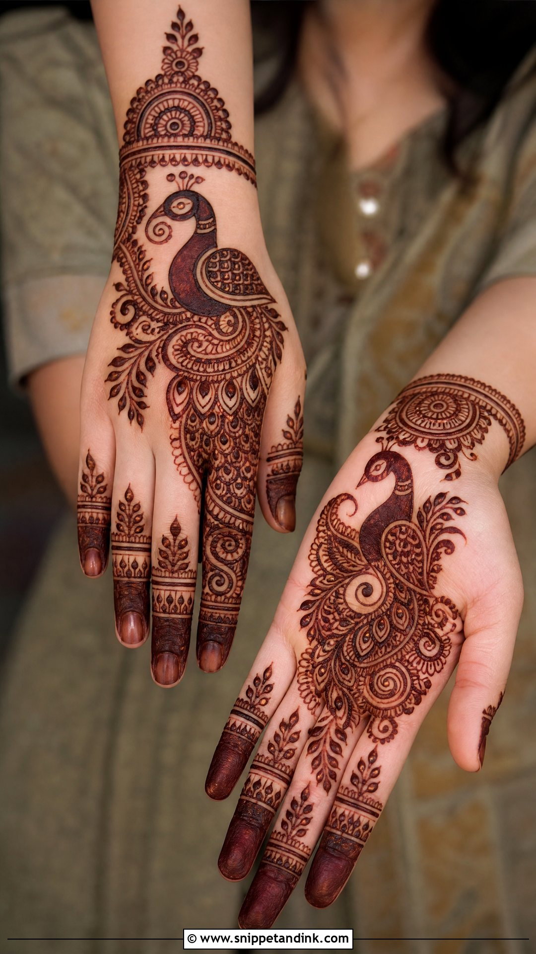 Peacock Groom Mehndi Design - Snippet and Ink - 20 Groom Mehndi Designs