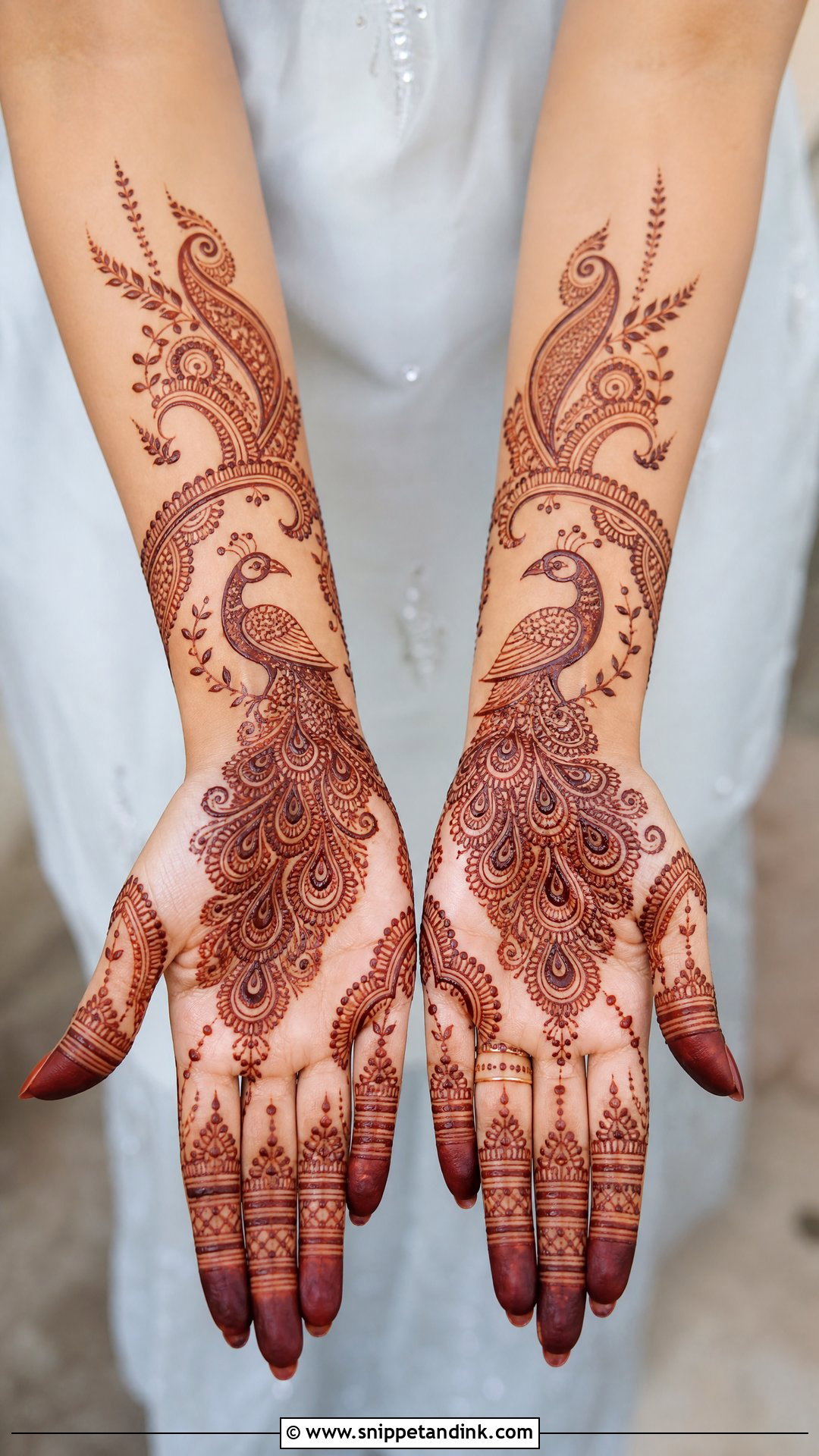 Peacock Groom Mehndi Design - Snippet and Ink - 20 Grooms Mehndi Design Ideas